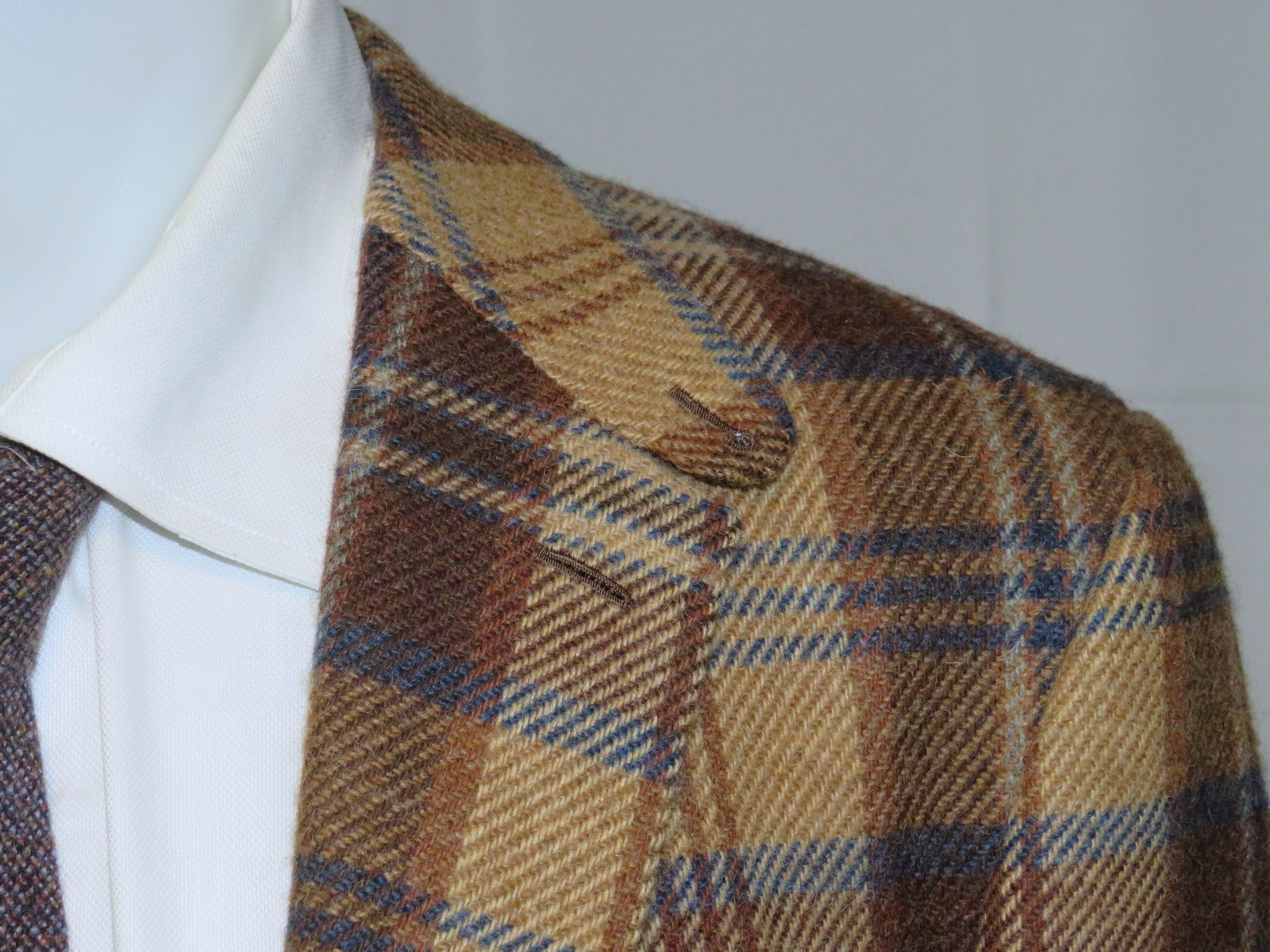 Ralph Lauren Purple Label Handmade Kent Bellows Brown Plaid 44R NWT $4995 Size 44R - 5 Thumbnail