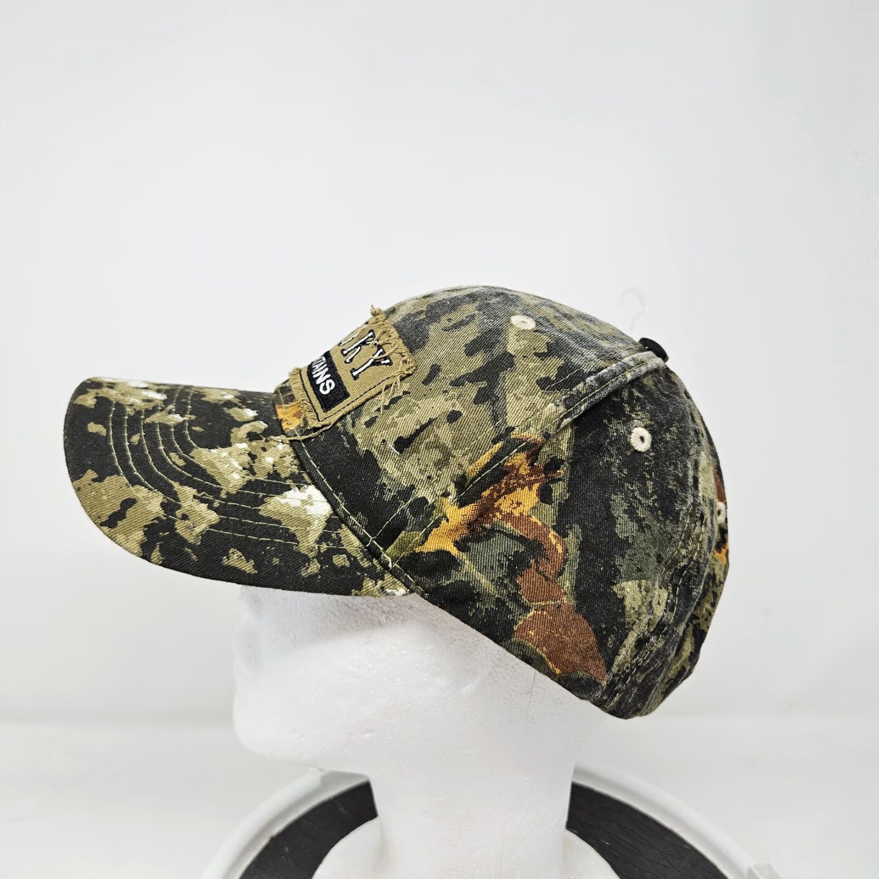 Vintage Jhats Hat Cap Baseball Strap Back One Size Green Camo Mens Smoky Mountains Outdoor Nature Adjustable Camouflage Twill Casual Vintage No N/A Size ONE SIZE - 5 Thumbnail