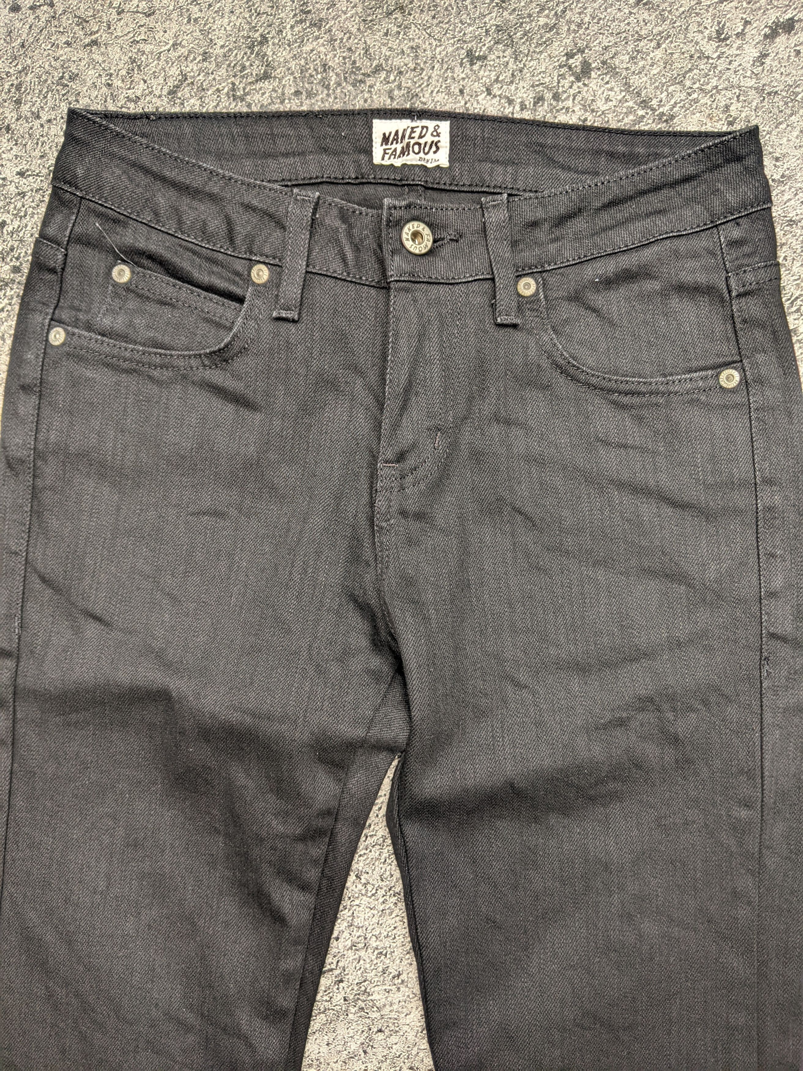Naked & Famous Skinny Guy Black Denim Size US 30 / EU 46 - 2 Thumbnail