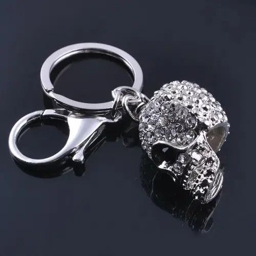 VIBE C.Zircon Inlaid Skull Head Keychain Size ONE SIZE - 6 Thumbnail