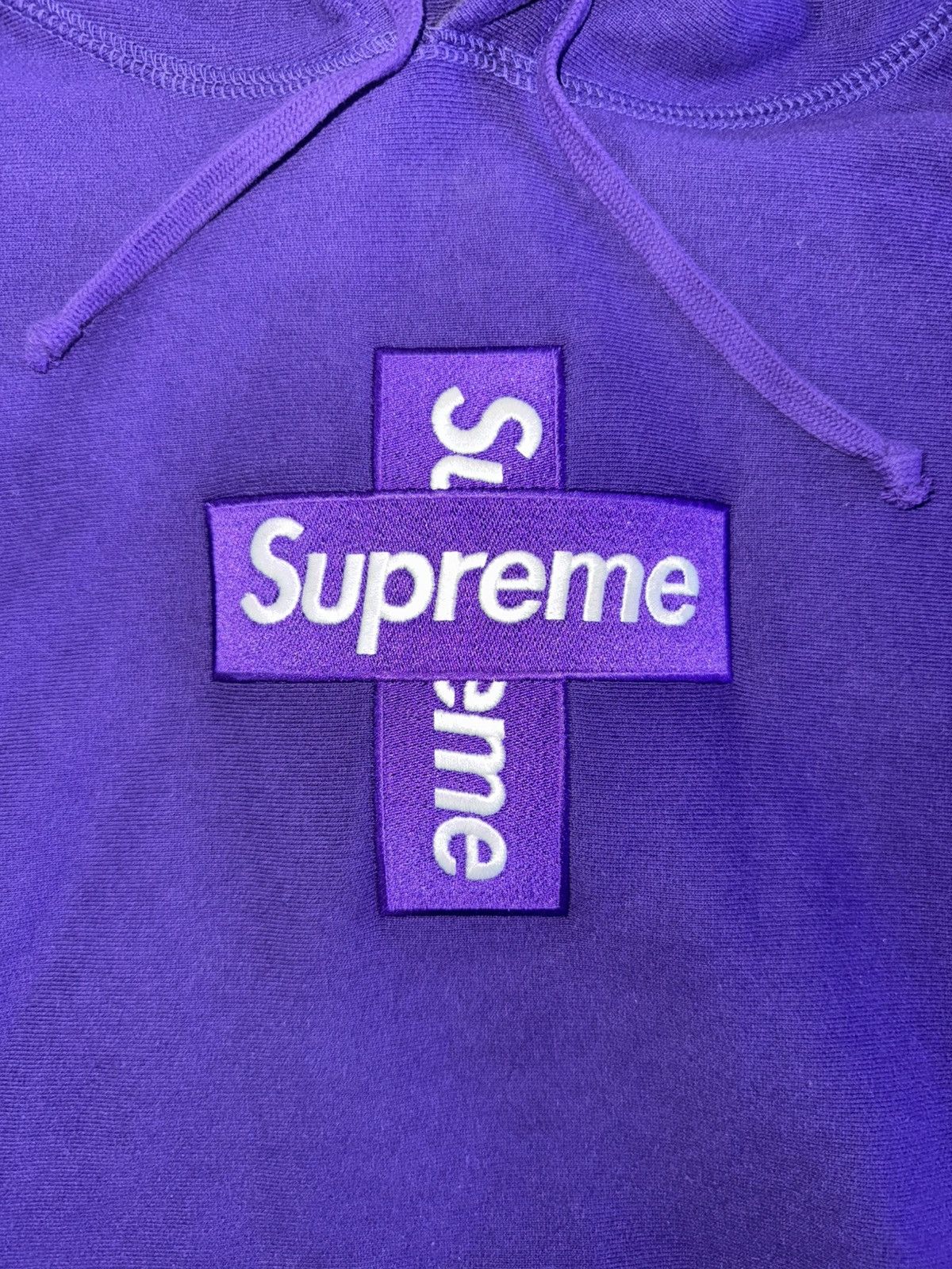 Supreme Supreme Cross Box Logo Hooded Purple Sweatshirt (FW20) Size US M / EU 48-50 / 2 - 7 Thumbnail