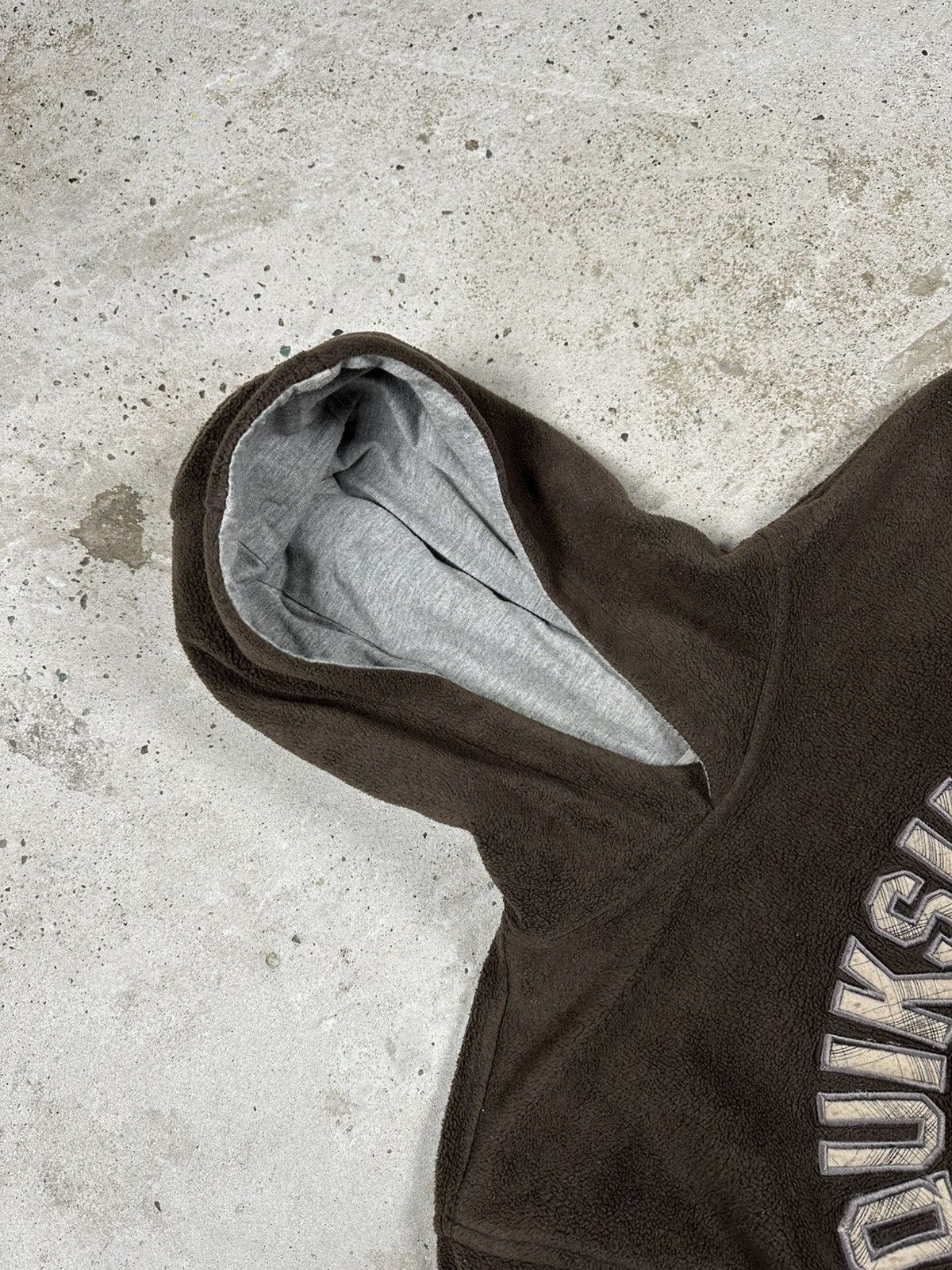 Quiksilver × Vintage Vintage Y2K Quiksilver Brown Fleece Sherpa Hoodie Big Logo Size US L / EU 52-54 / 3 - 9 Thumbnail