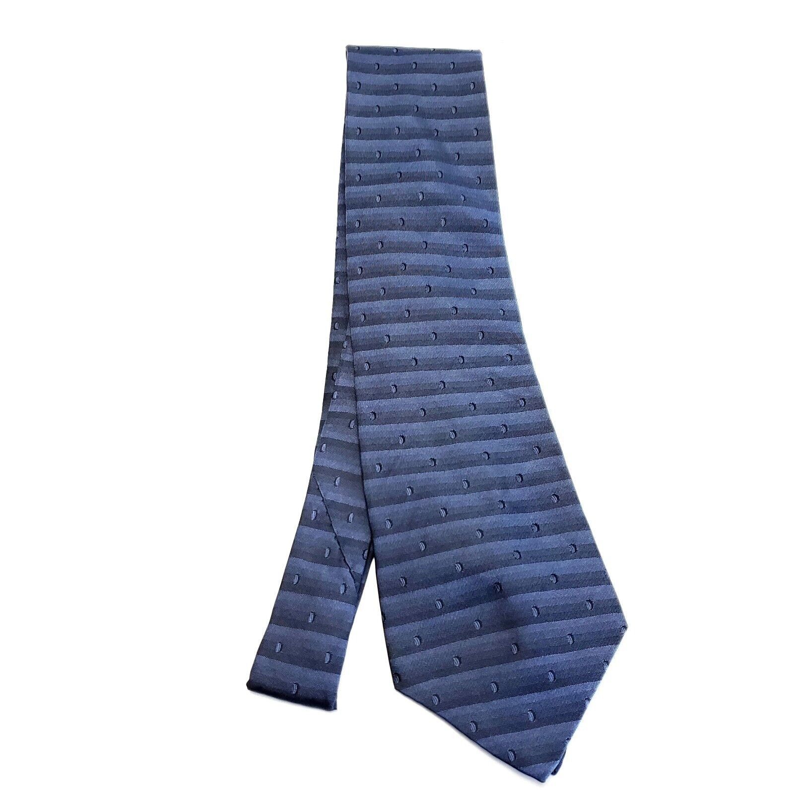 DKNY DKNY Blue Gray Silk Tie Woven Wide Dots Size ONE SIZE - 6 Thumbnail