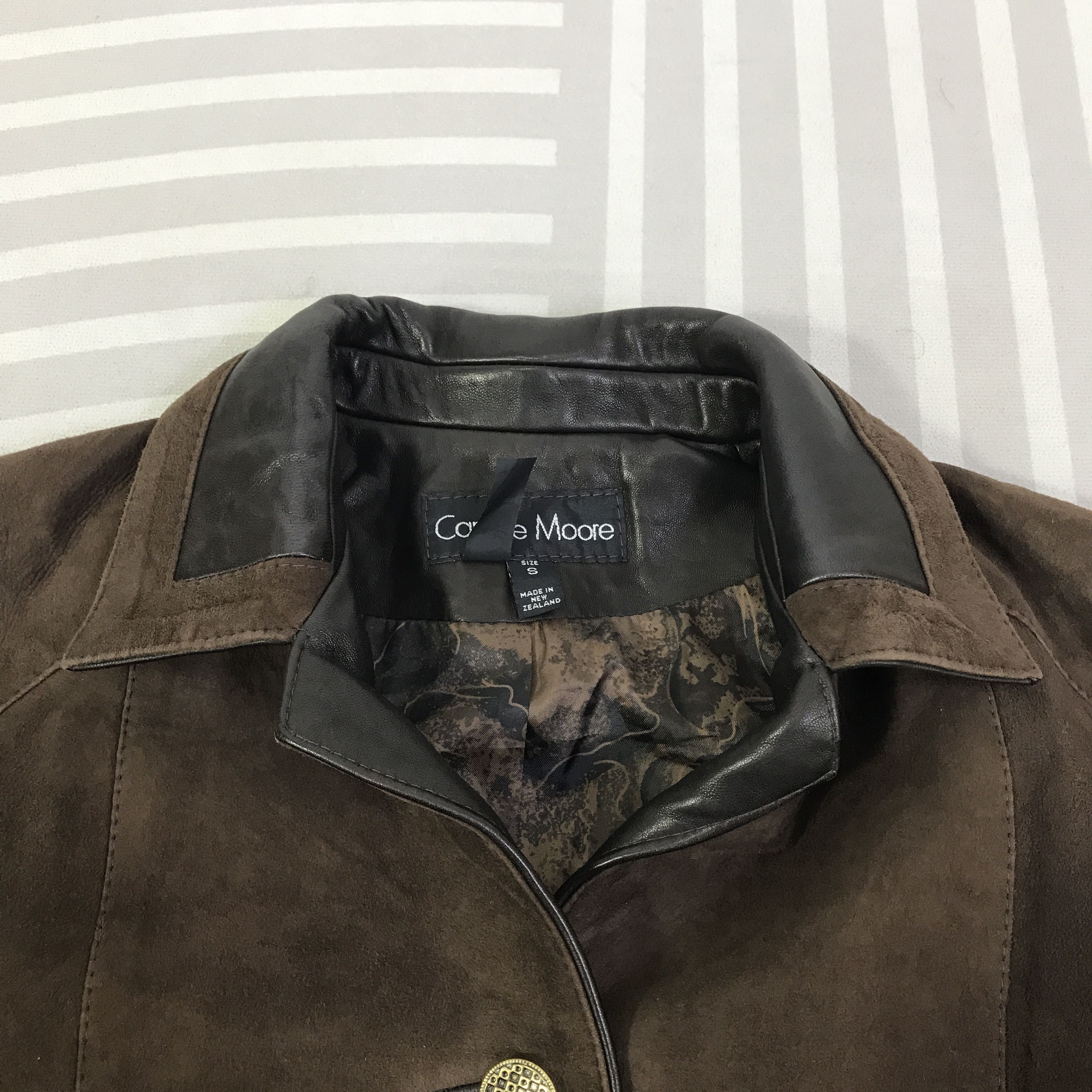 Vintage Vintage Caroline Moore Leather Jacket K114B21 Size US S / EU 44-46 / 1 - 5 Thumbnail