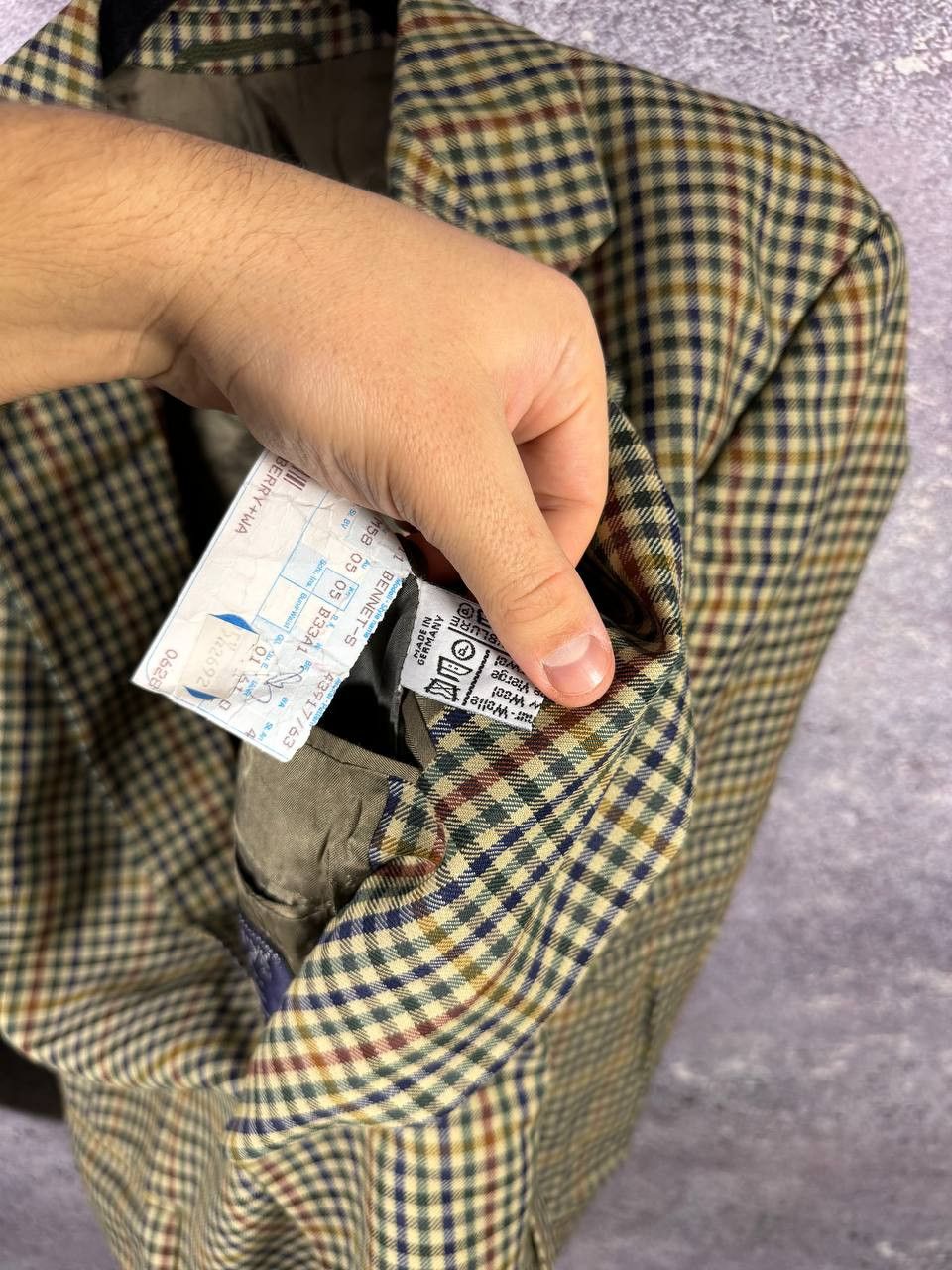 Burberry × Vintage Burberry's Vintage Plaid Check Blazer Oldmoney Men's Large Size 44R - 14 Thumbnail
