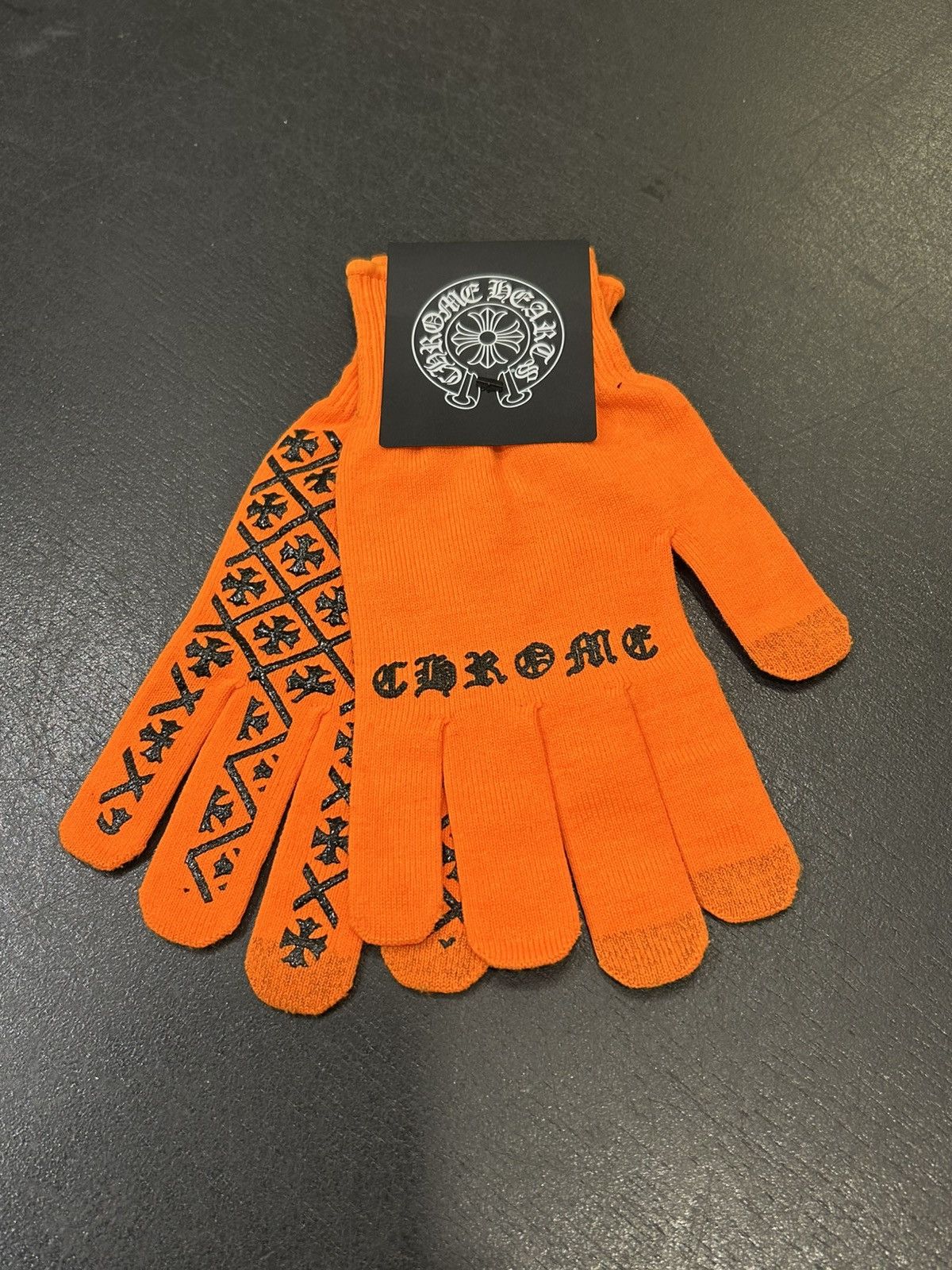 Chrome Hearts Chrome Hearts Orange Gloves Size ONE SIZE - 1 Thumbnail
