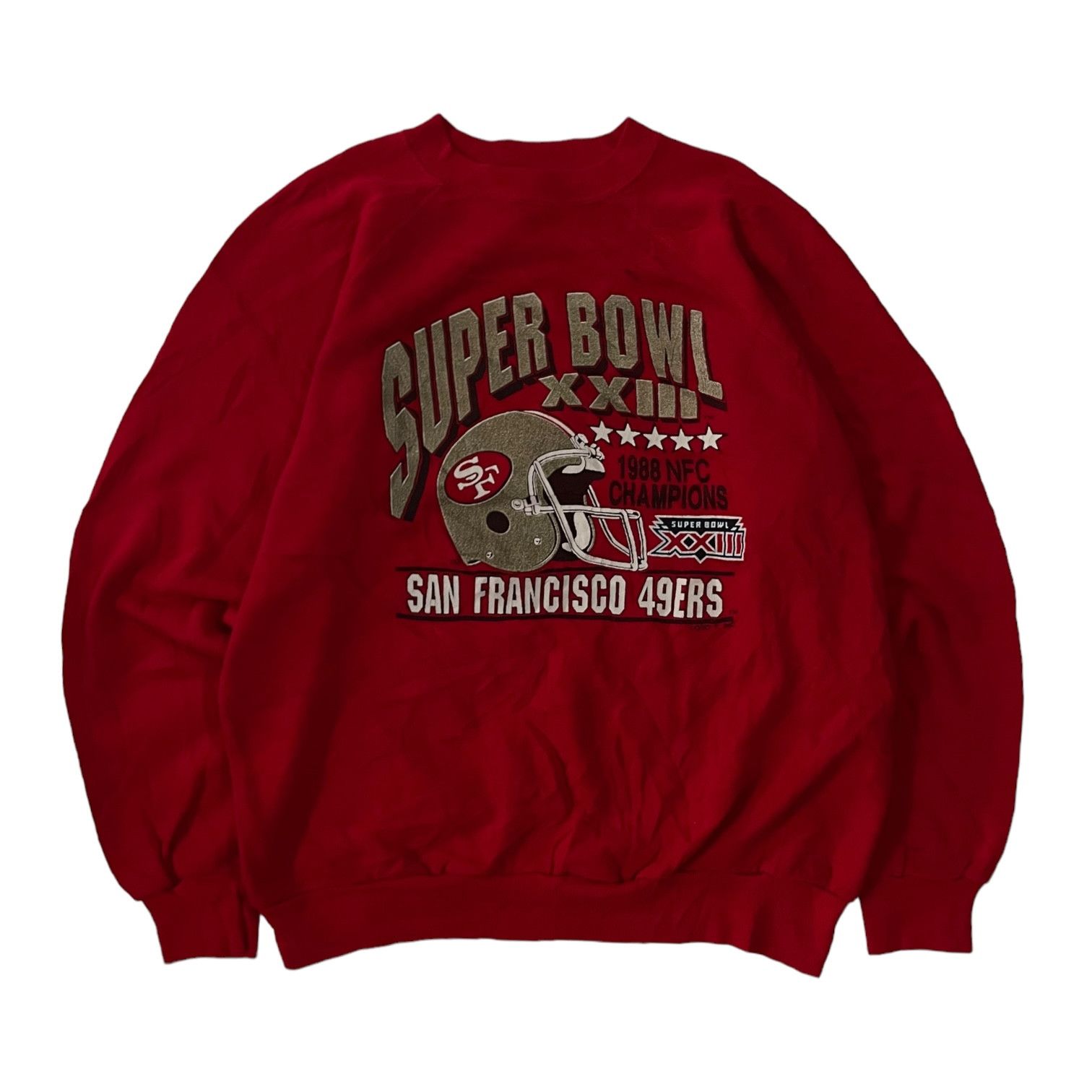 image of Made In USA x San Francisco 49Ers Vintage Tultex X Super Bowl San Francisco 49Ers Crewneck in Red (