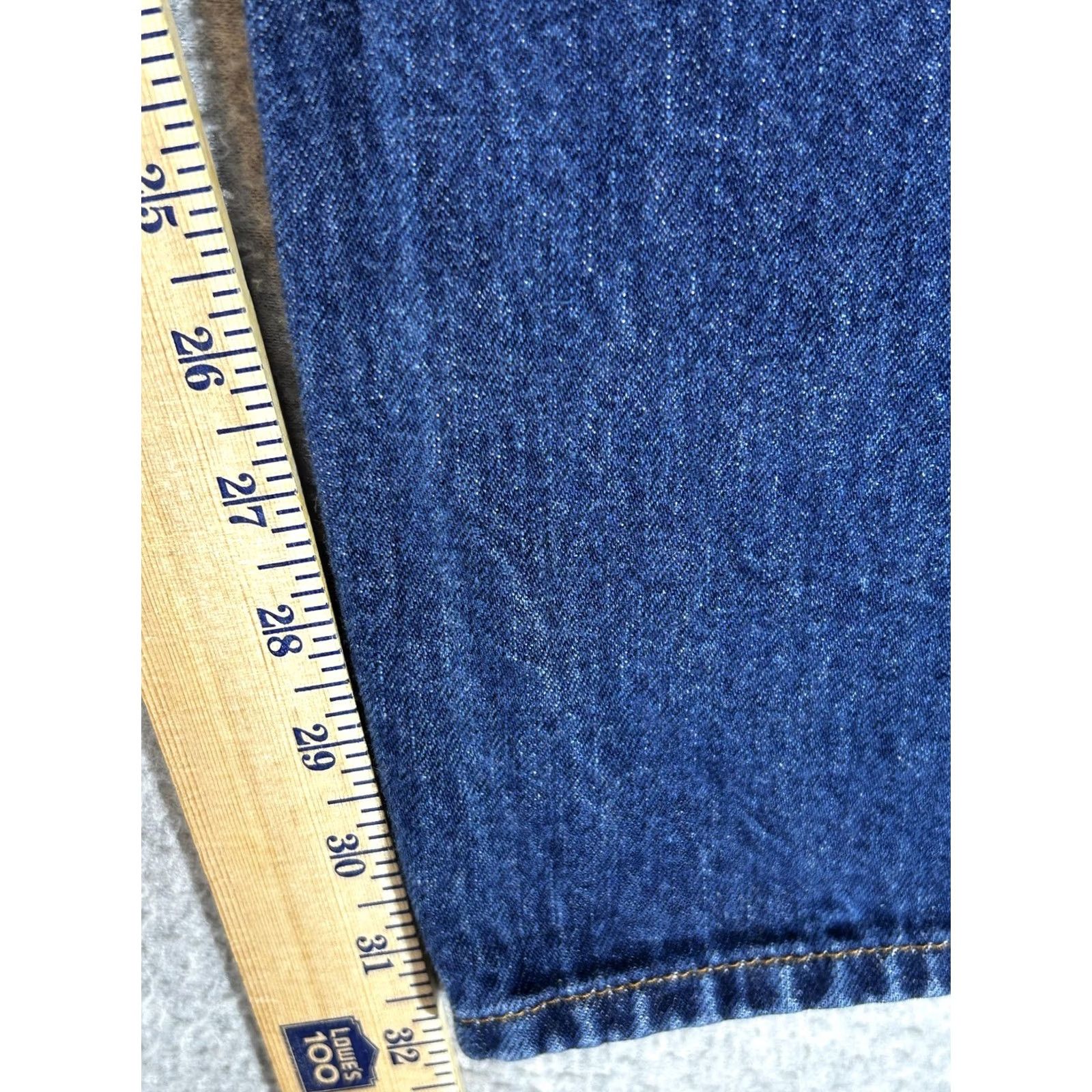 Levi's Levi's 501 Jeans Men Regular Straight Dark 38x32 Denim Button Fly Vintage Y2K Logo Back Patch Pockets Size US 38 / EU 54 - 4 Thumbnail