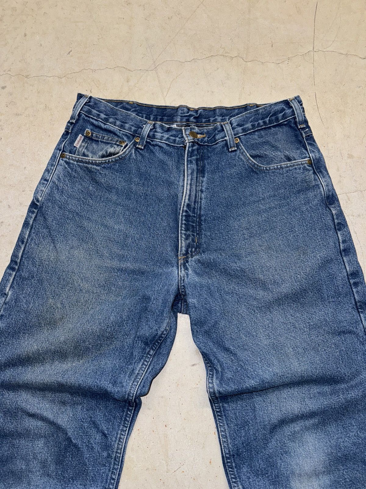 Carhartt Crazy Vintage 90s Carhartt Baggy Jeans Faded Distressed Size US 34 / EU 50 - 6 Thumbnail