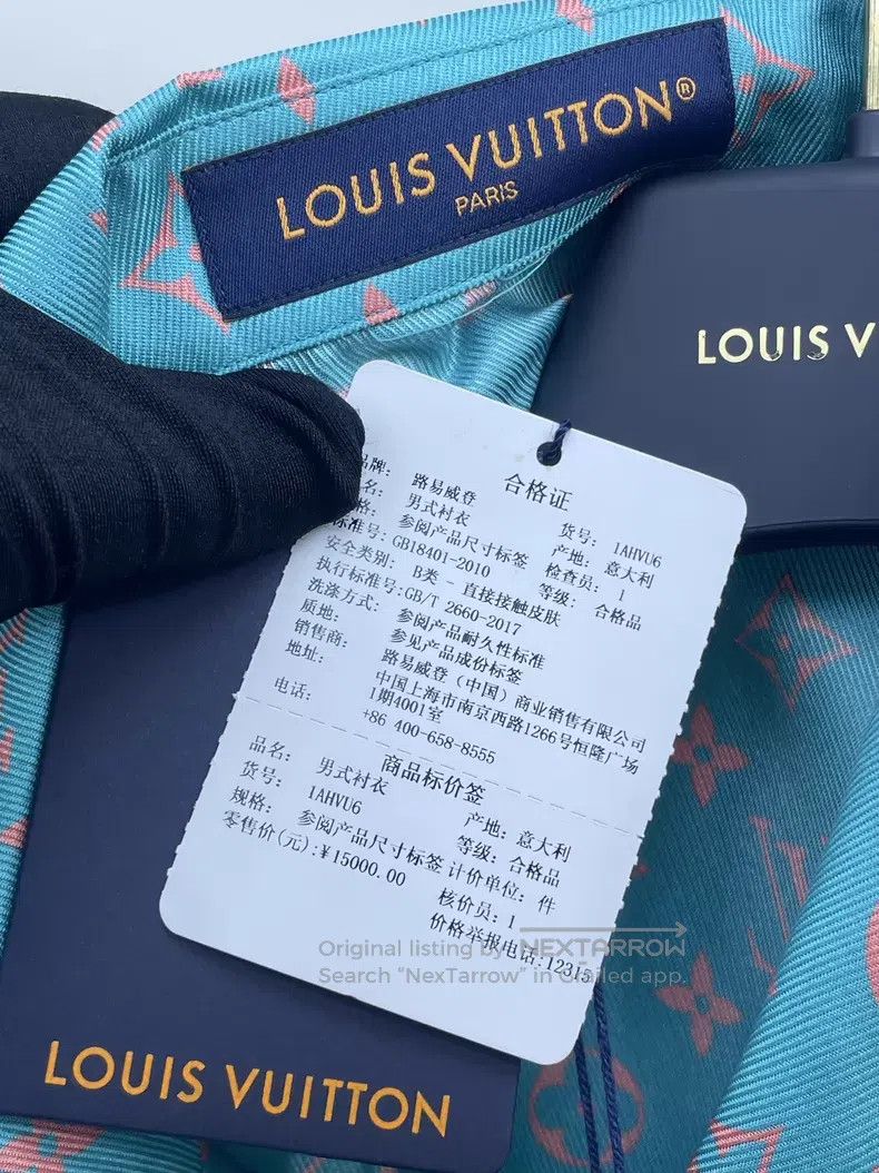 Louis Vuitton Louis Vuitton 25 new presbyopic full print silk short slee Size US XS / EU 42 / 0 - 4 Thumbnail