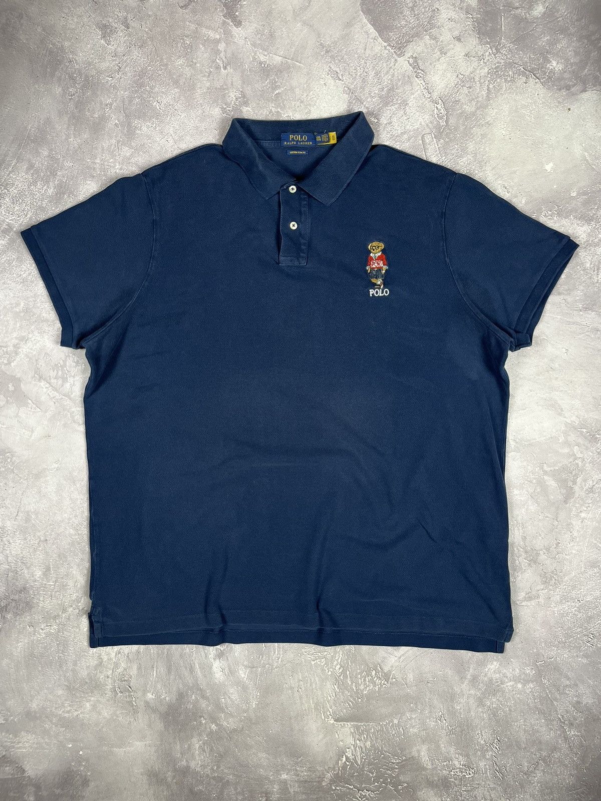 Polo Ralph Lauren Polo Ralph Lauren vintage tee Polo Bear Faded Blue Size US XXL / EU 58 / 5 - 1 Thumbnail