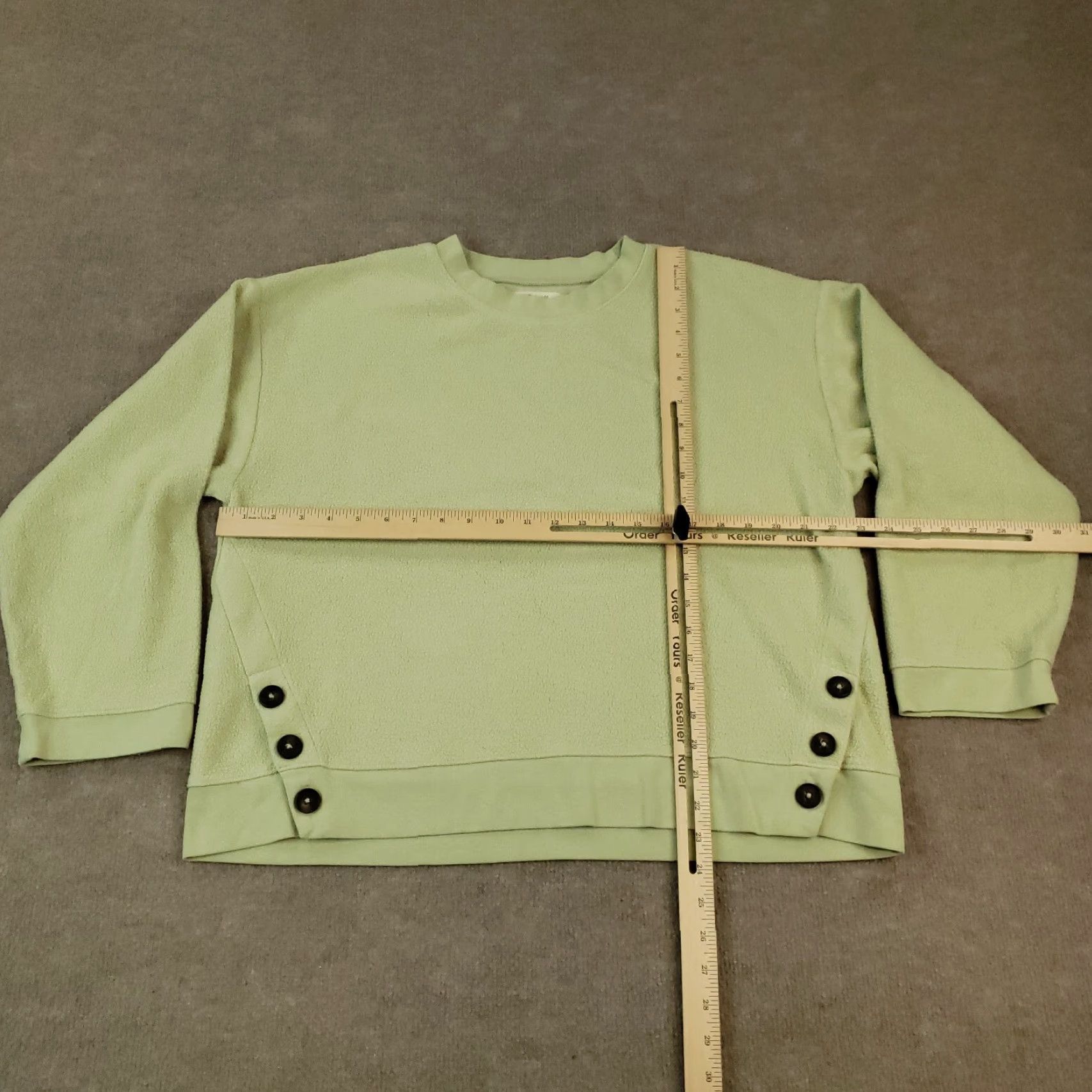 Madewell Madewell Green Pullover Fleece Sweater Womens Medium Long Sleeve Casual Crew Neck Size M / US 6-8 / IT 42-44 - 2 Thumbnail