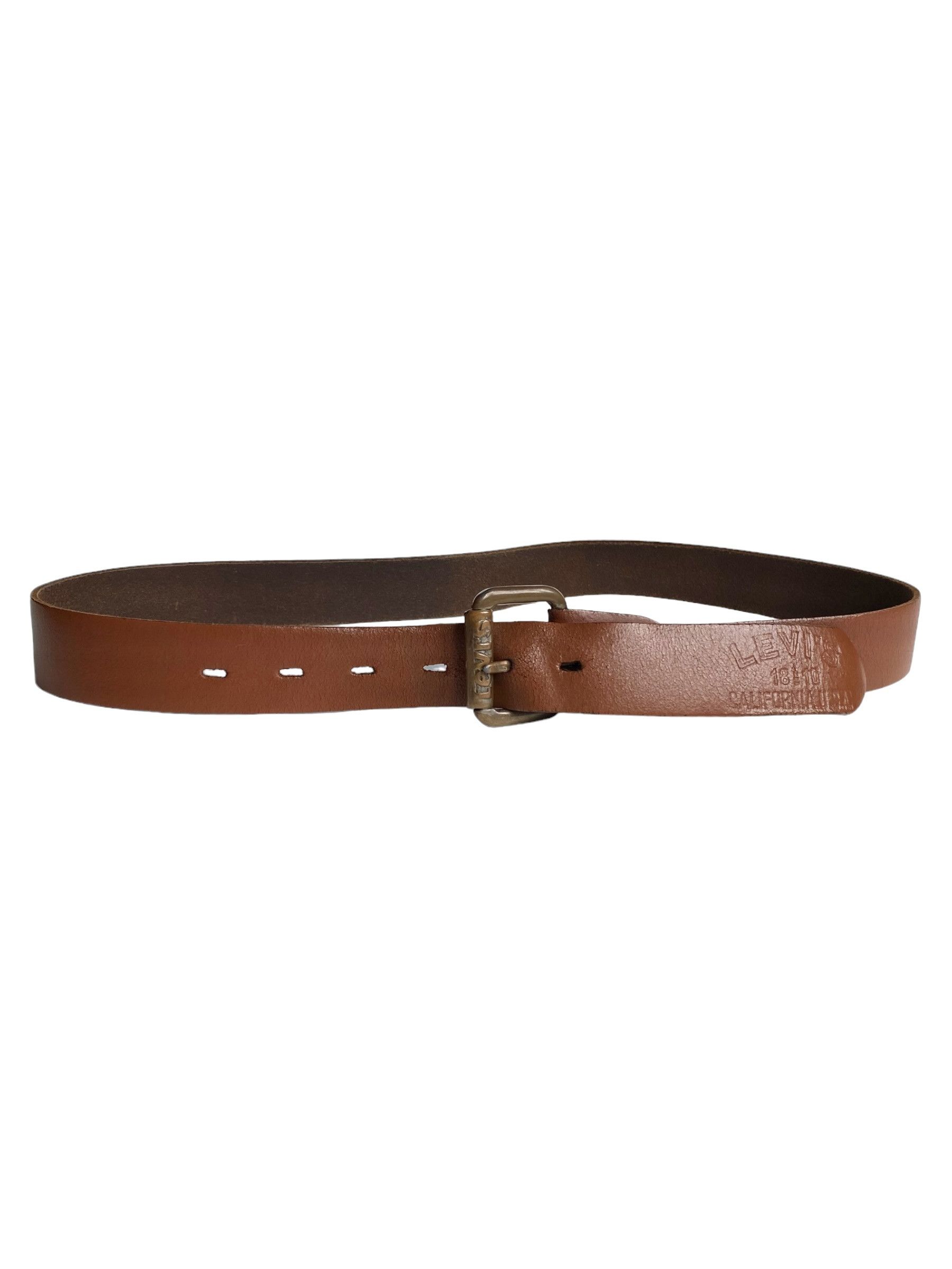 Levi's × Vintage Vintage Levi's Thick Leather Brown Belt (M) Size 32 - 1 Thumbnail