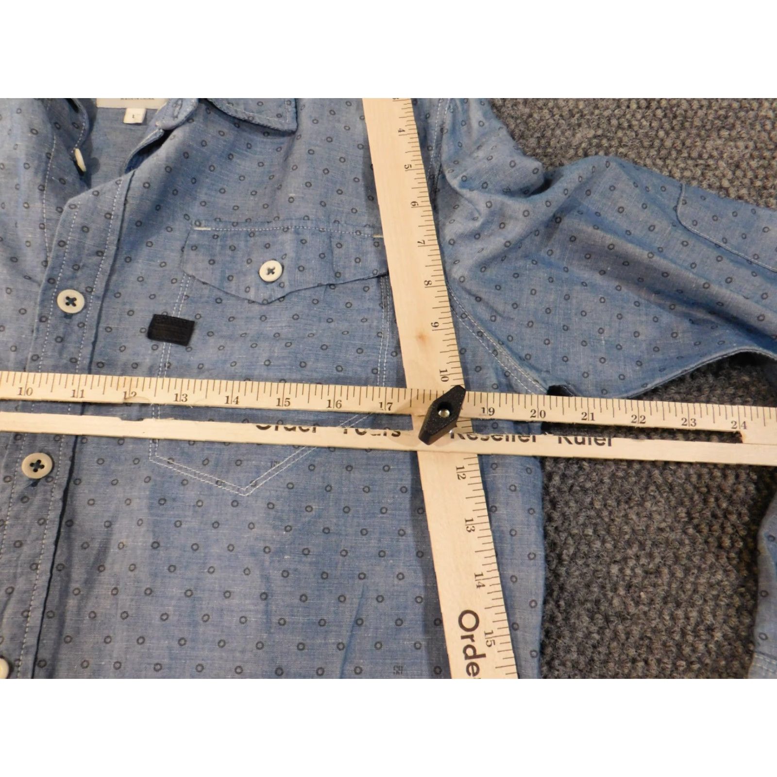 G-Star G-Star Shirt Men L Blue City Geometric Pockets NYC New York Button-Up Collared Long Sleeve Knit Cotton Vintage No? Size US L / EU 52-54 / 3 - 6 Thumbnail