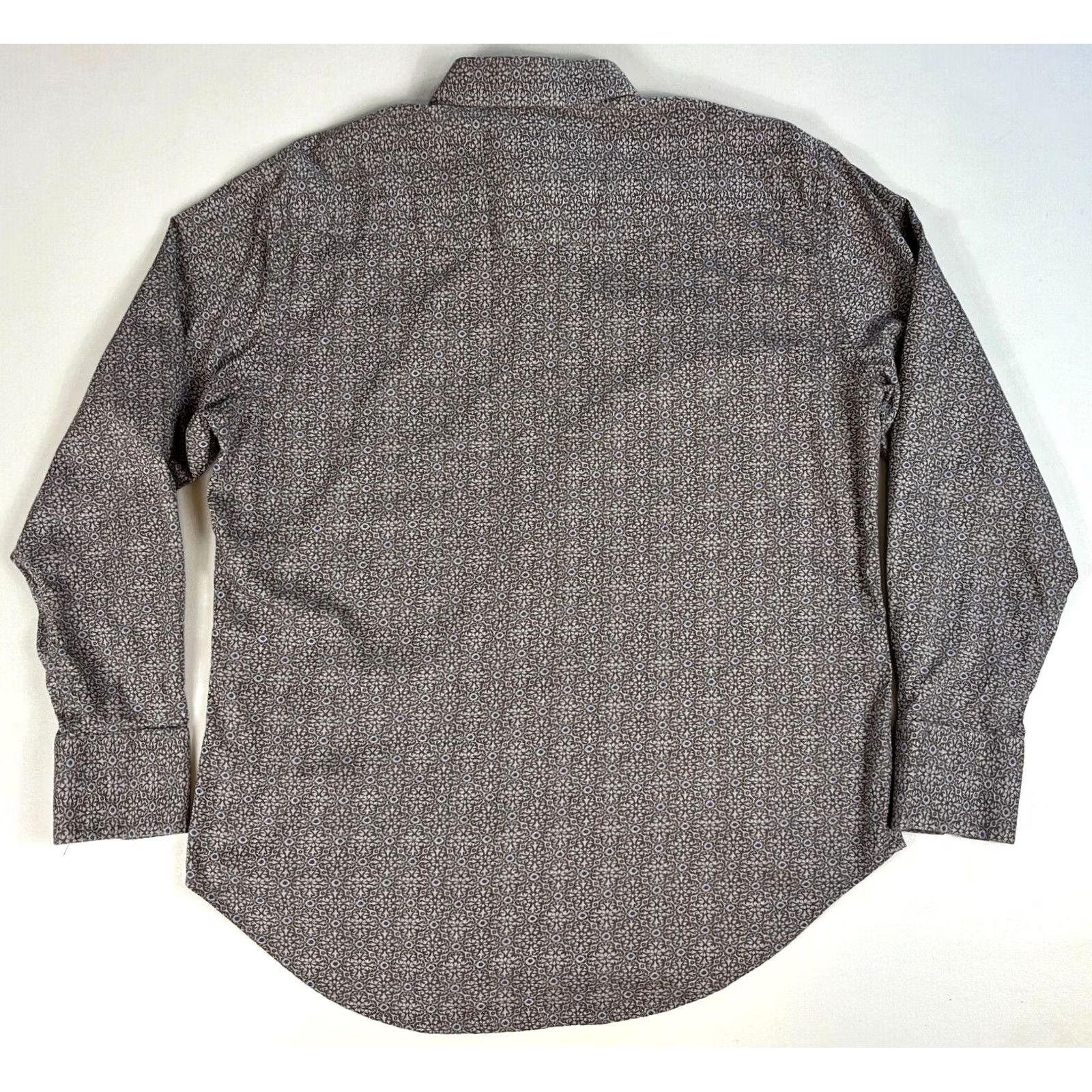Robert Graham Robert Graham Button-Up Shirt Foulard Silk Trim XL Men’s Long Sleeve Brown Cotton Folded Silk Trim Shirt Size US XL / EU 56 / 4 - 3 Thumbnail