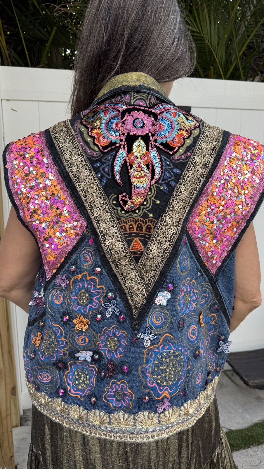 Other Denim vest Hindu style Size S / US 4 / IT 40 - 3 Thumbnail