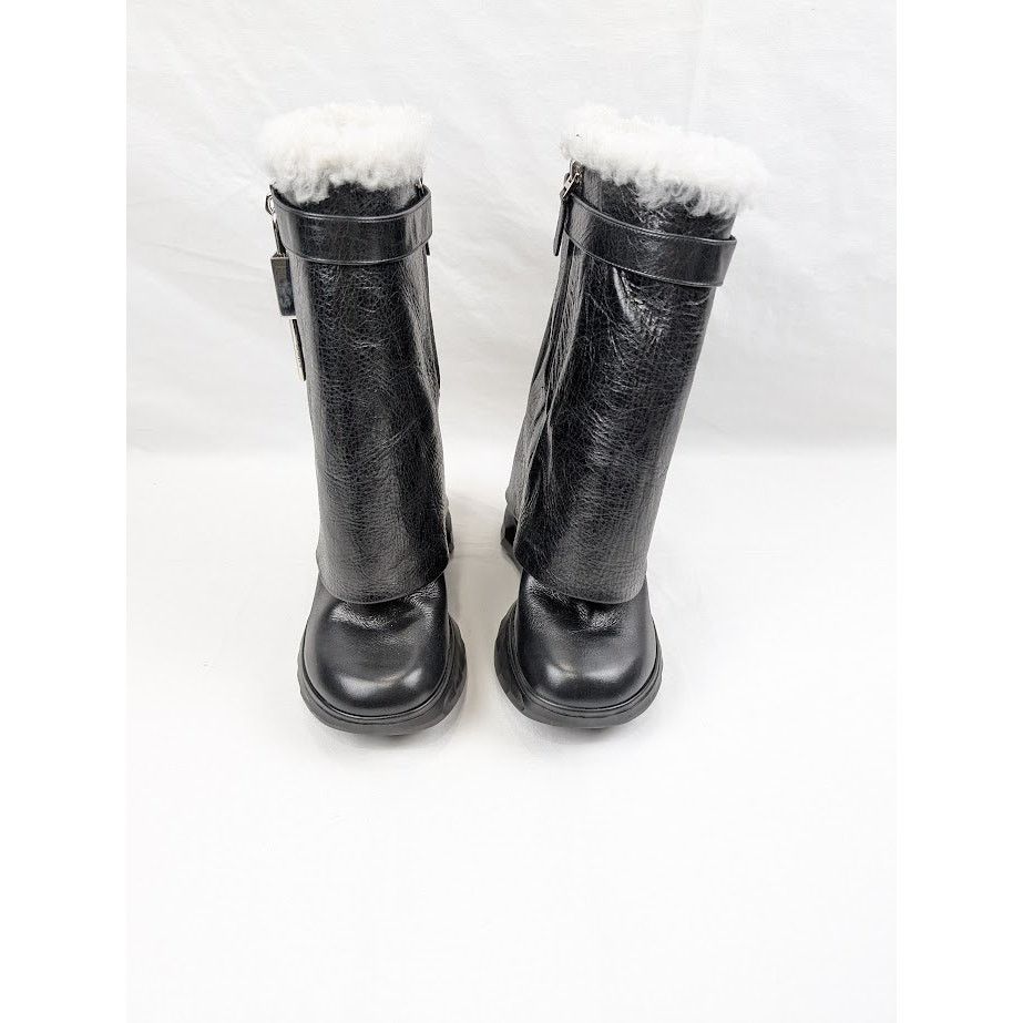 Givenchy o1rshd1 Biker Ankle Boots in Black/Natural 37 Size US 7 / IT 37 - 14 Thumbnail