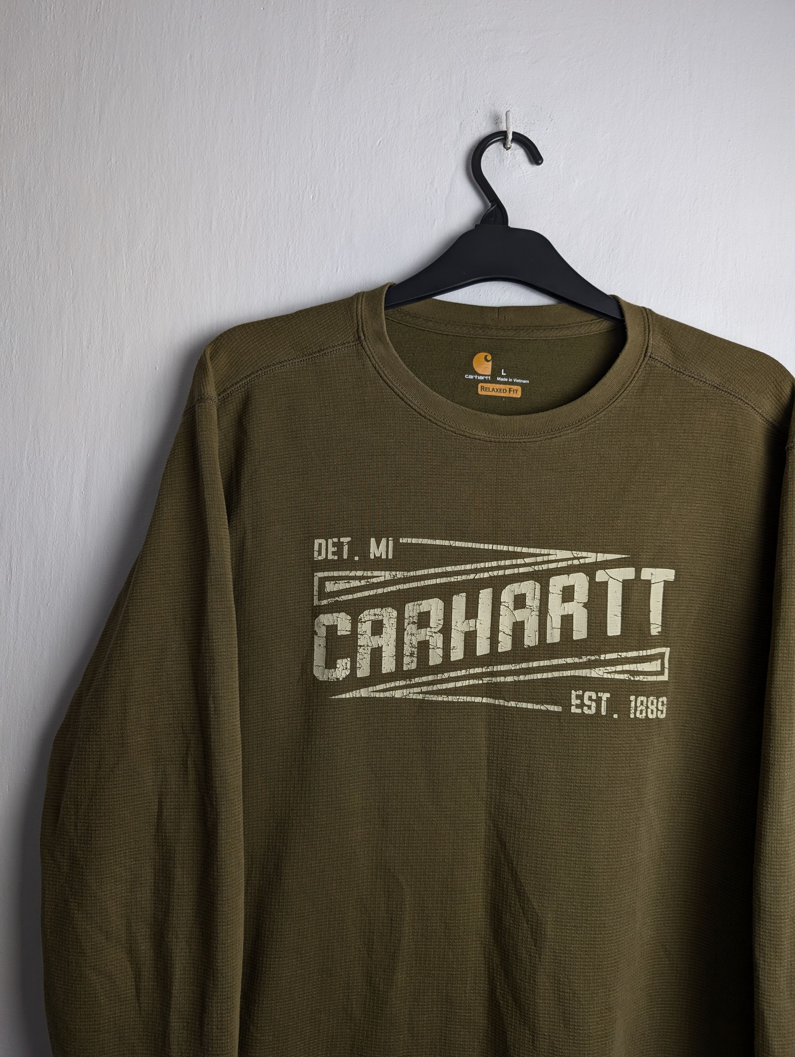 Carhartt × Carhartt Wip Khaki Green Carhartt WIP Long Sleeve T-Shirt Size US L / EU 52-54 / 3 - 2 Thumbnail