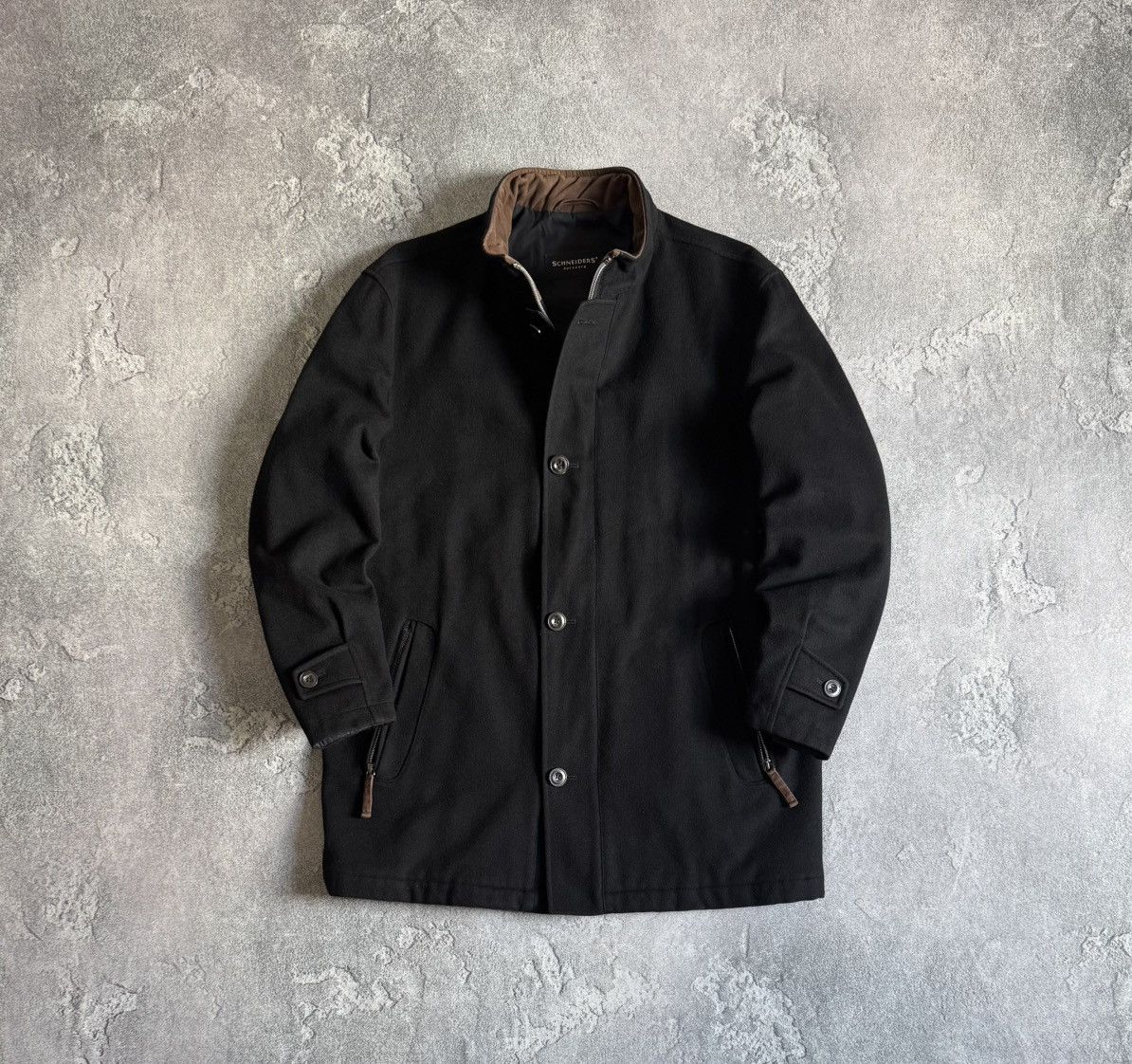 Designer Schneiders Salzburg Gore-Tex zip wool coat jacket long Size US XL / EU 56 / 4 - 1 Thumbnail