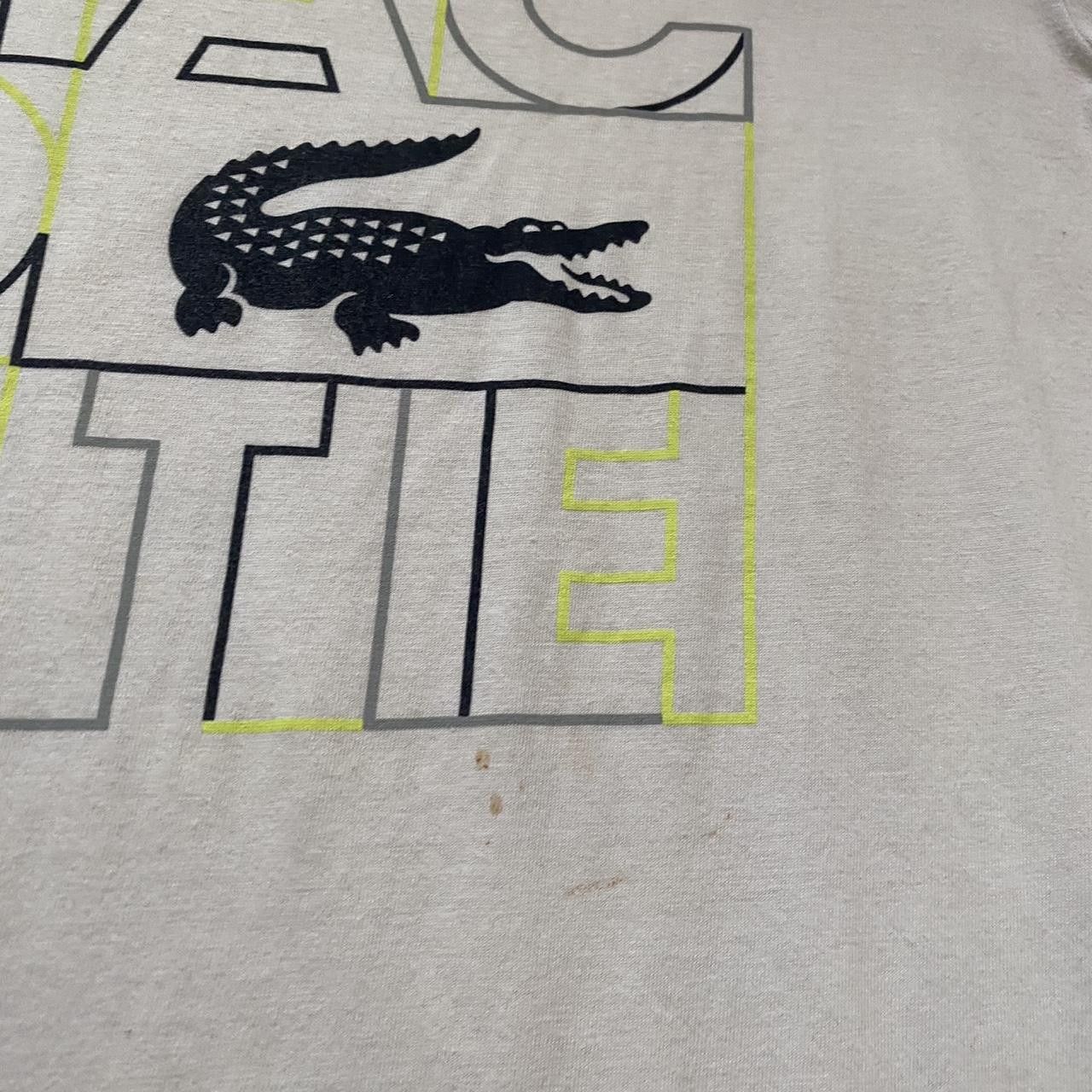Lacoste White Lacoste T-shirt with yellow and blue accents Size US S / EU 44-46 / 1 - 6 Thumbnail