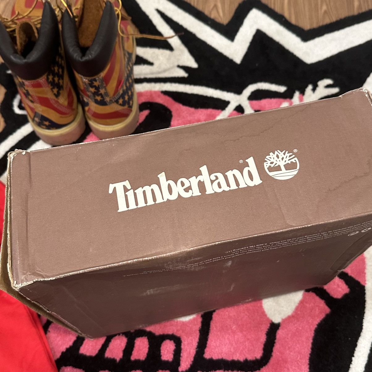 Supreme × Timberland Supreme Timberland 6 inch boot stars and stripes wheat Size US 11.5 / EU 44-45 - 14 Thumbnail
