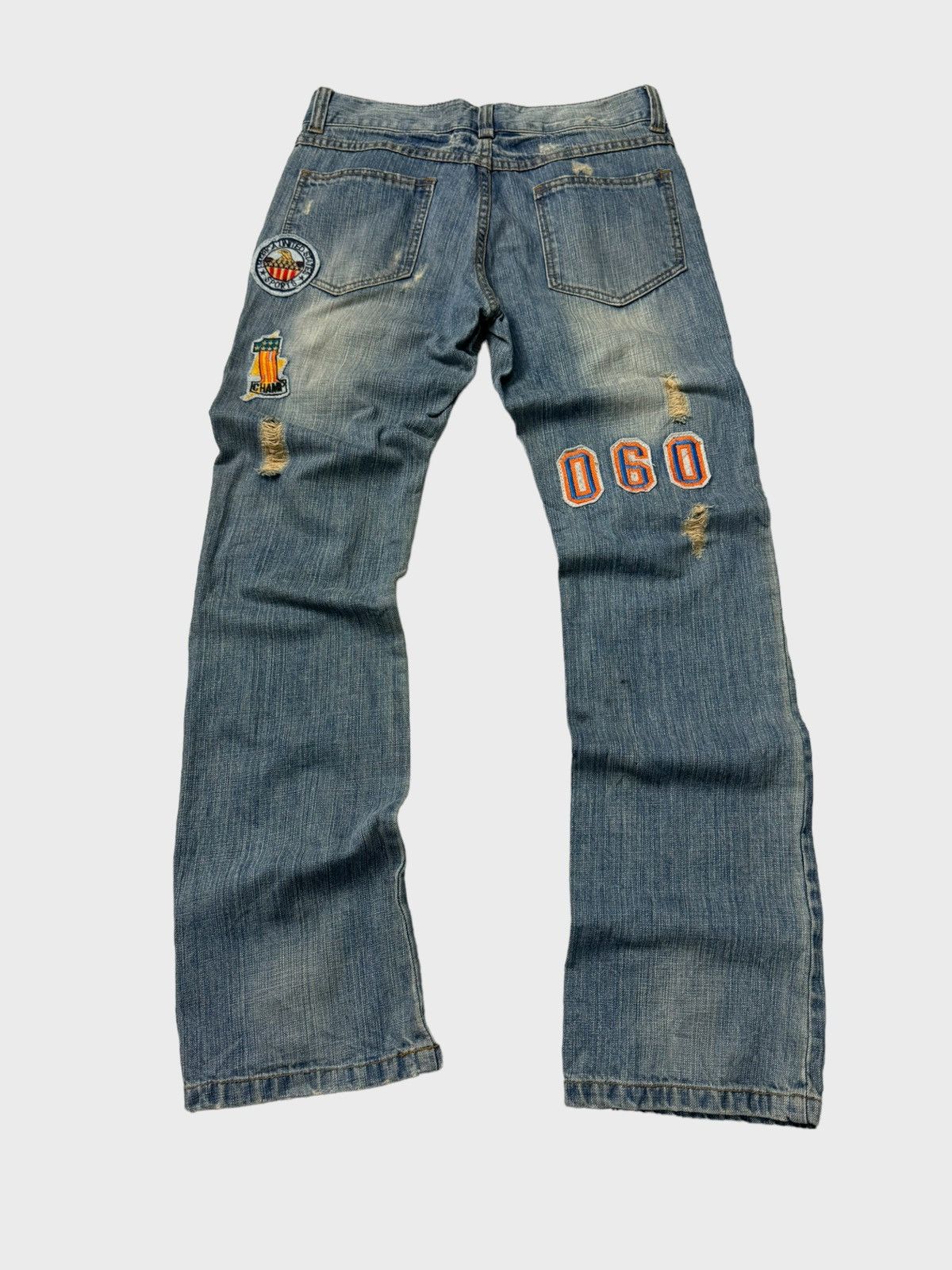 Hysteric Glamour Flare Distressed Patches Junya Watanabe Style Denim Jeans Size US 29 - 2 Thumbnail