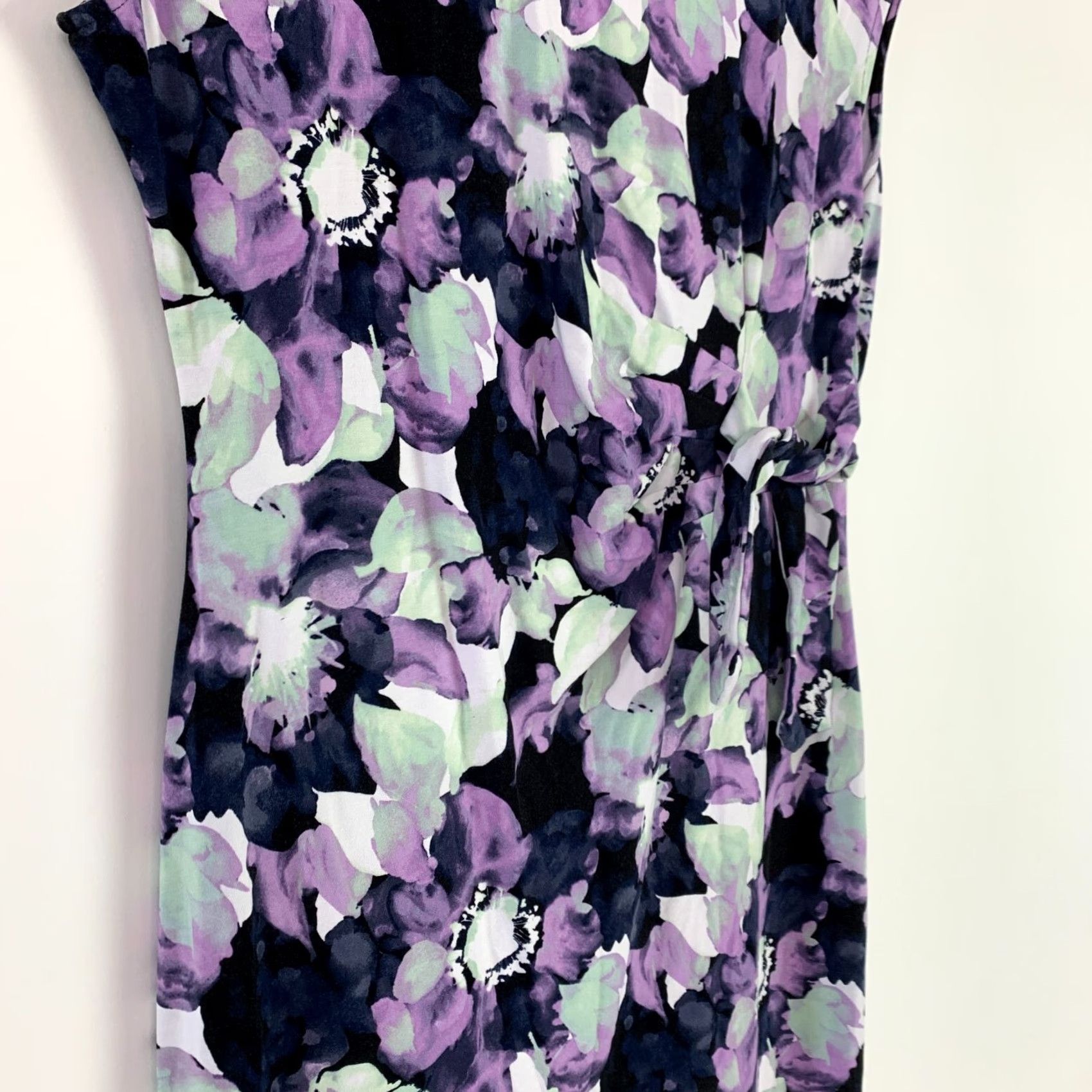 Liz Claiborne Liz Claiborne Studio Purple Floral Abstract Colorful Shift Dress Petite Medium Size M / US 6-8 / IT 42-44 - 3 Thumbnail