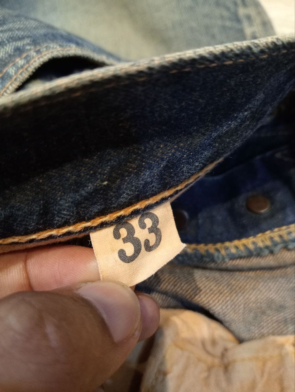 Warehouse BLUE & GRAY BY WAREHOUSE JAPAN WASHED BLUE SELVEDGE DENIM Size US 33 - 9 Thumbnail