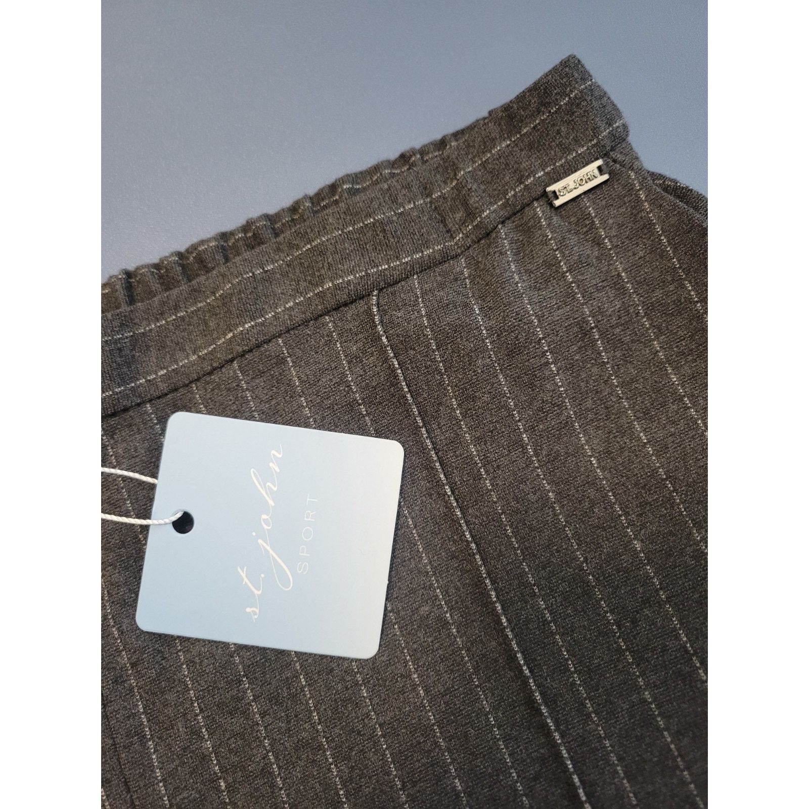 St. John ST John Sport Pants Sz M Gray Melange Stretch MSRP $395 Size 32" / US 10 / IT 46 - 8 Thumbnail