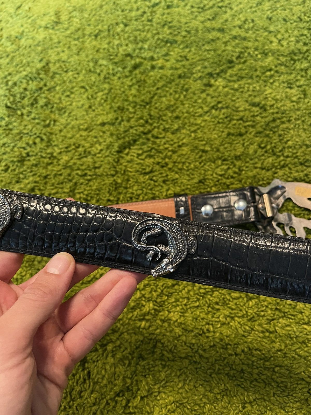 Cowboy Equipment × Genuine Leather 🐍 Real phyton snakeskin leather belt by Penta Size 34 - 9 Thumbnail