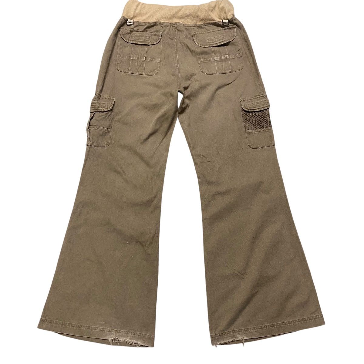Japanese Brand Black Baccara Parachute Cargo Flare Pants Size US 34 / EU 50 - 2 Thumbnail
