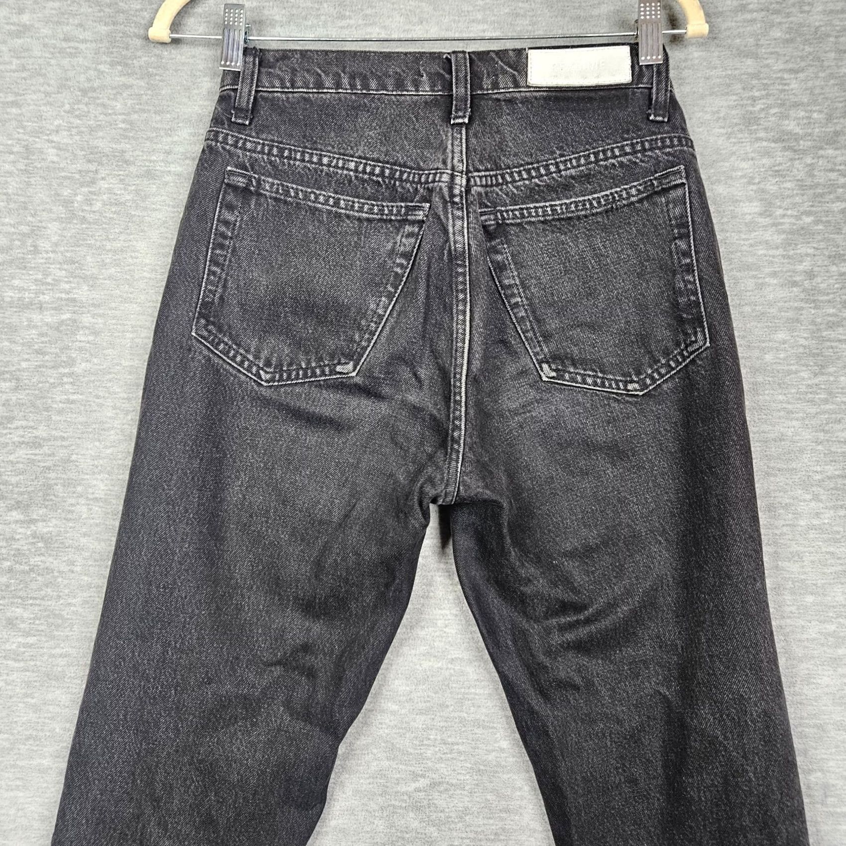 RE/DONE Re/Done Jeans Women’s Dark Wash Cotton 5-Pocket Straight Leg Size 2 Black Denim Vintage? No — Solid Brown? (No) Size 26" / US 2 / IT 38 - 5 Thumbnail