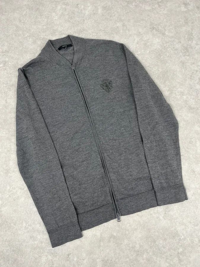 Gucci AW2010 Gucci Dark Grey Wool Embroidered Logo Zip-up Sweater Size US M / EU 48-50 / 2 - 4 Thumbnail