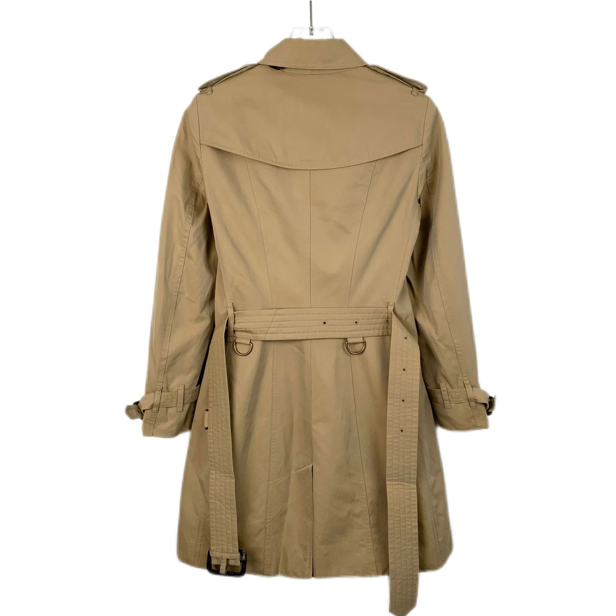 Burberry Burberry Brown Cotton Double-Breasted Belted Trench Coat (Si Size XXS / US 00 / IT 34 - 8 Thumbnail