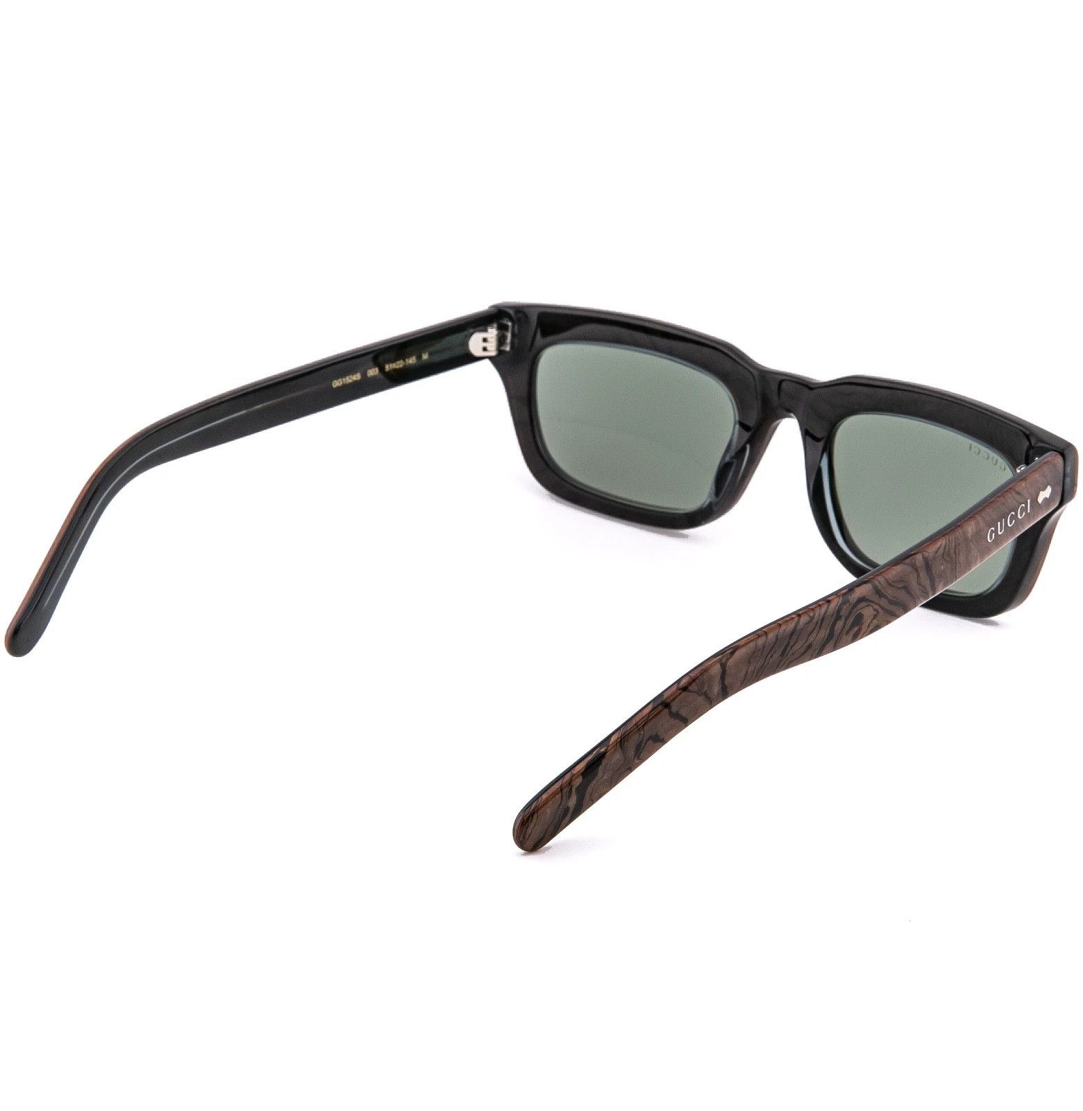 Gucci GUCCI 1524 Gg1524S Brown Wood Print Green Narrow Square 003 Size ONE SIZE - 2 Thumbnail