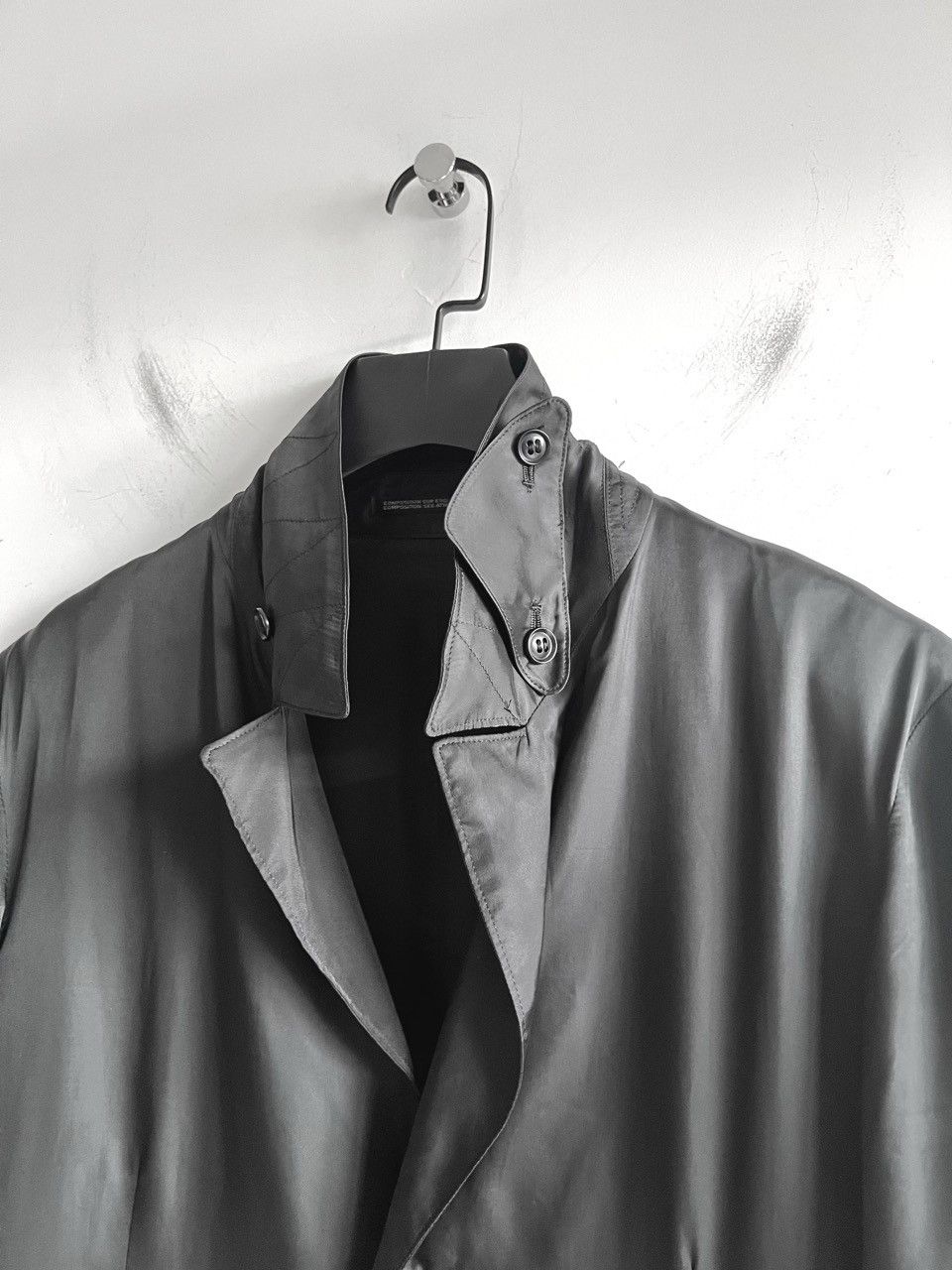 Yohji Yamamoto Yohji Yamamoto - Back Print Staff Long Jacket Coat black Size US S / EU 44-46 / 1 - 12 Thumbnail
