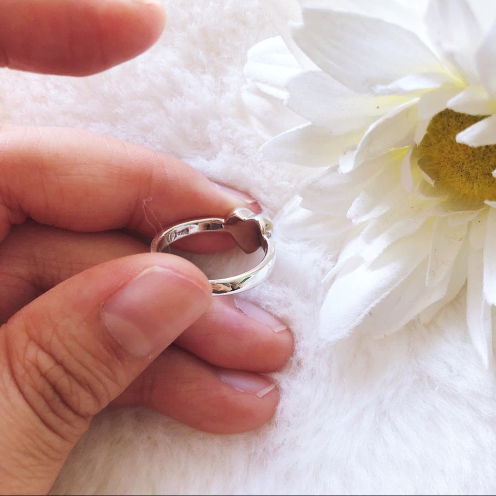 Other Sterling Silver Heart-Shaped Ring Size ONE SIZE - 6 Thumbnail