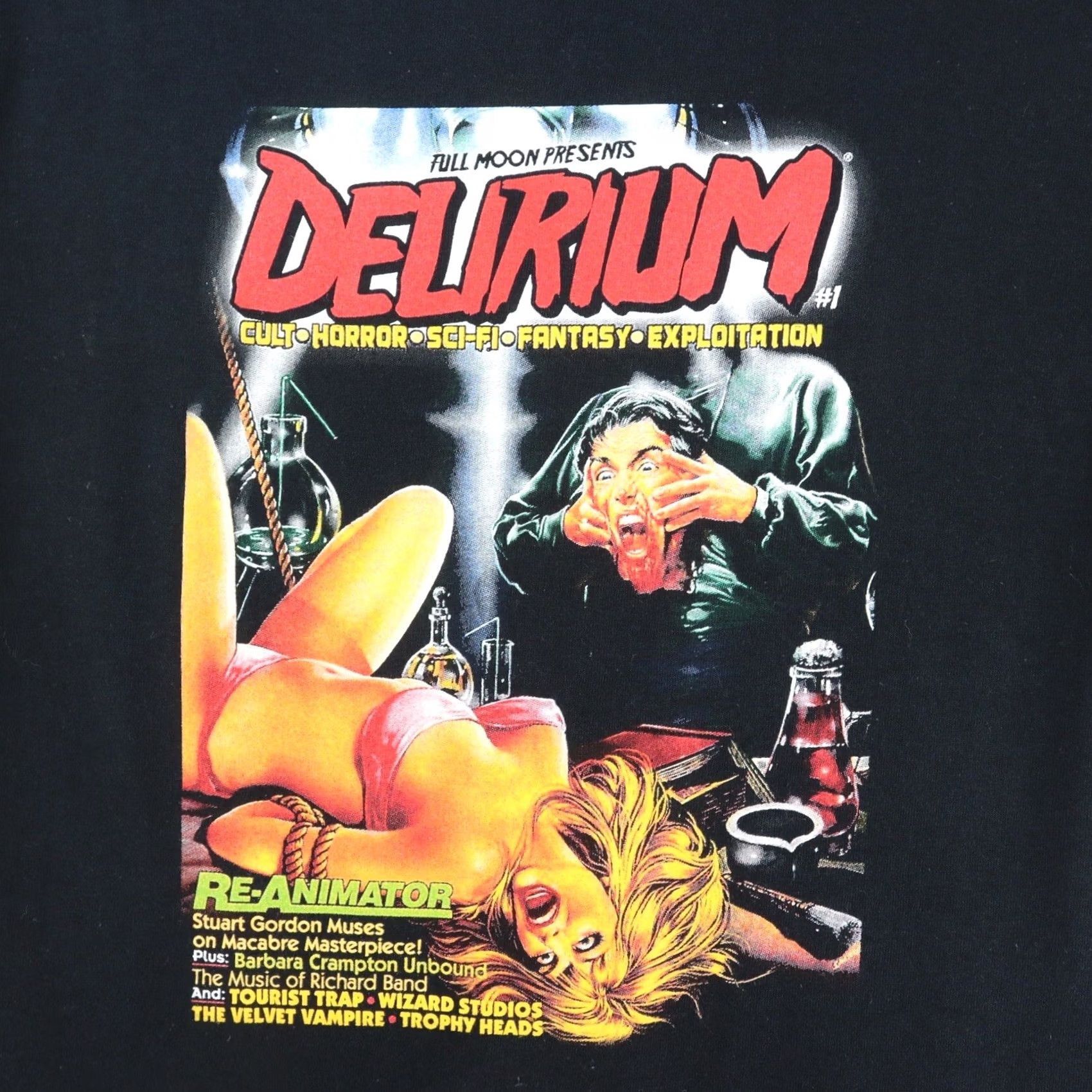 Gildan Delirium #1 Cult horror sci fi Re-Animator Tshirt Small Black RARE Gildan Shirt Men S Horror 90s? Size US S / EU 44-46 / 1 - 2 Thumbnail