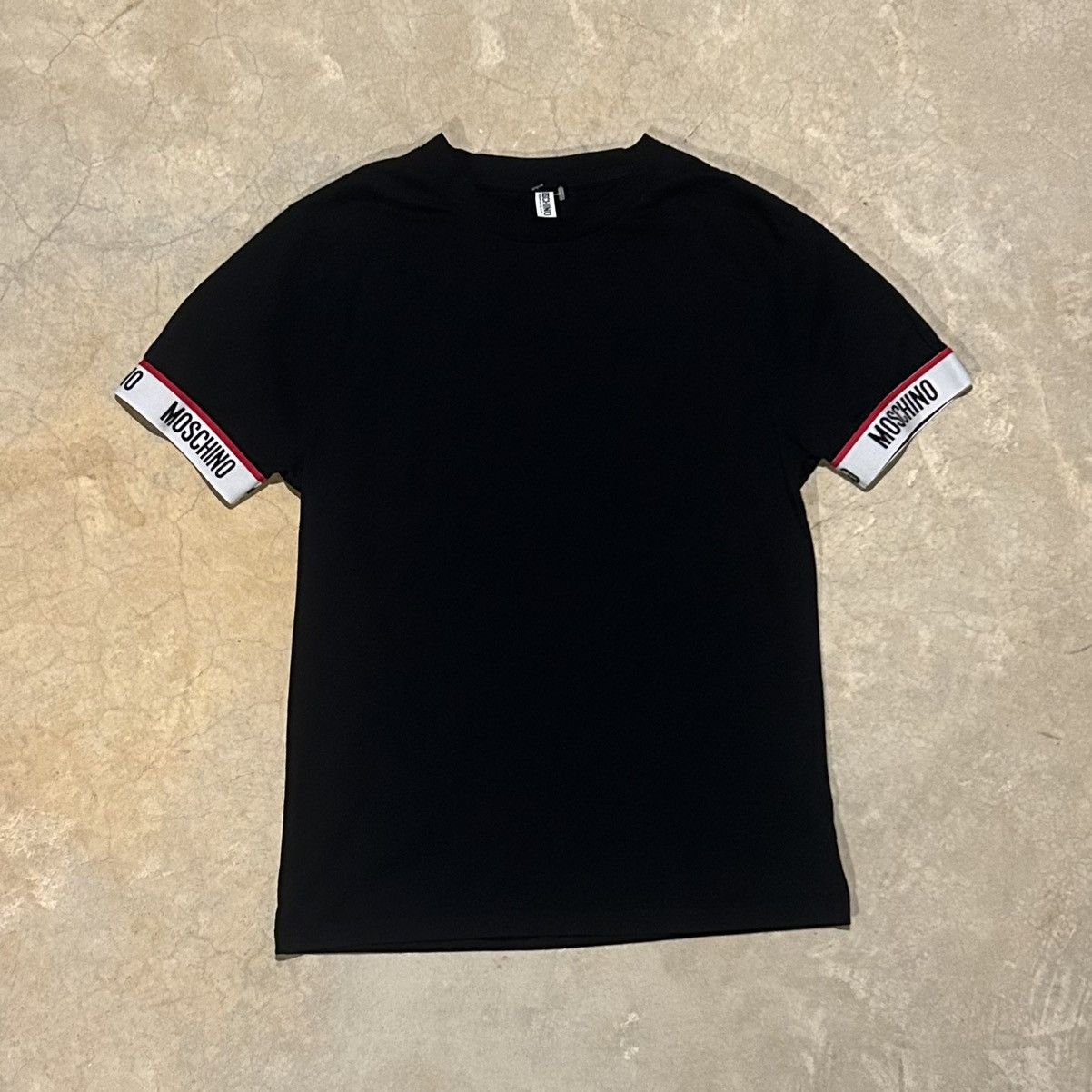 Designer × Moschino Moschino Underwear Tape Cuff Sleeve Tee Essential Rare Size US S / EU 44-46 / 1 - 1 Thumbnail