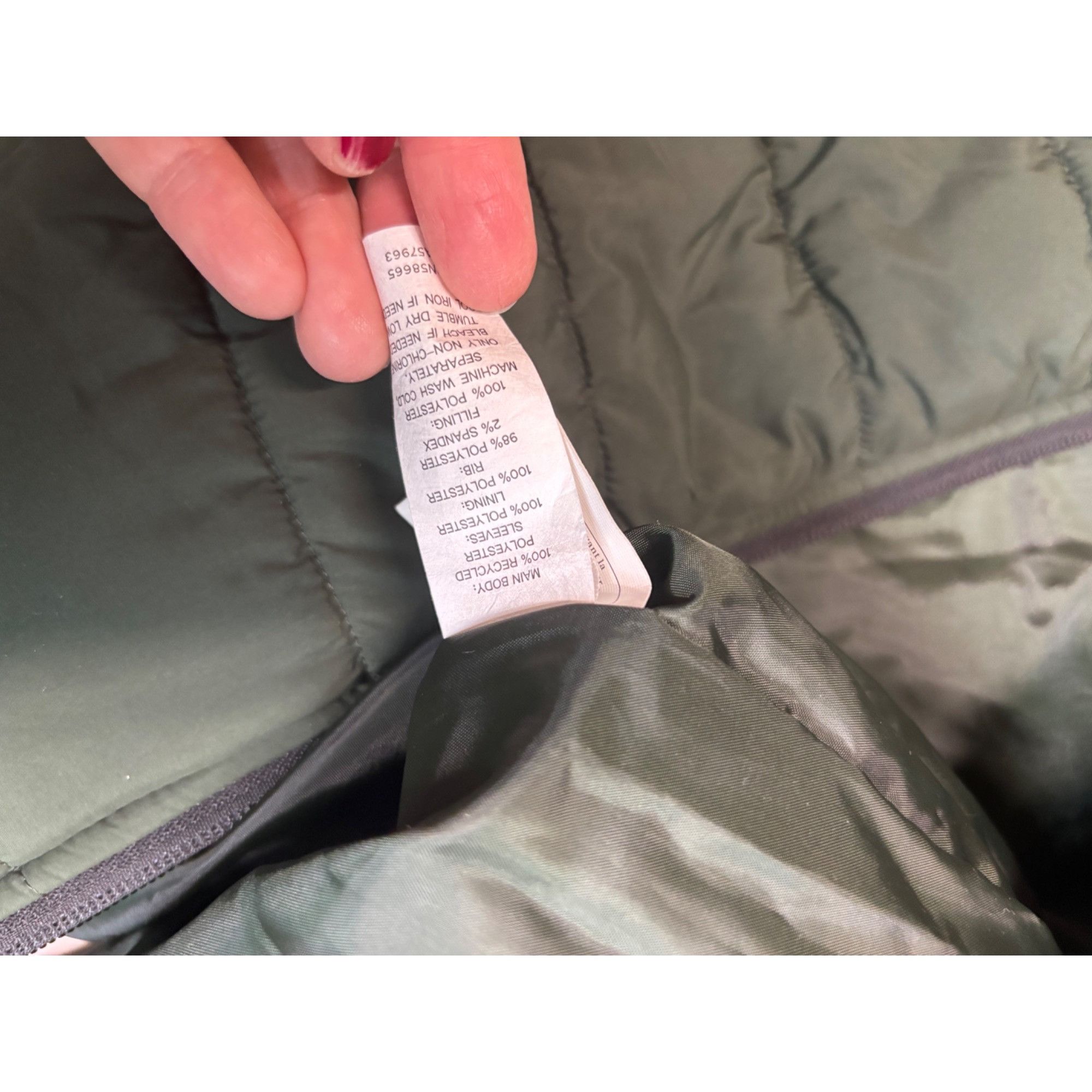 Other Zella Mixed Media Recycled Polyester Jacket, Olive Green, Sz Size S / US 4 / IT 40 - 8 Thumbnail