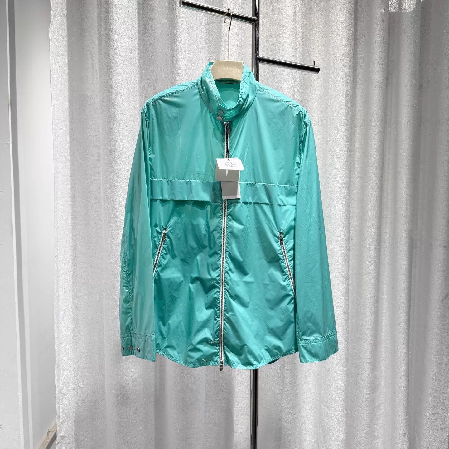Hermes Green Lightweight Zip-Up Jacket Size S Size US S / EU 44-46 / 1 - 1 Thumbnail