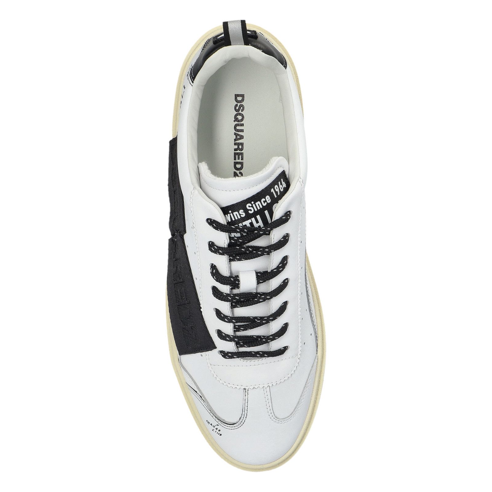 Dsquared2 DSQUARED2 Sprinter White Leather Sneakers New And Authentic Size US 10 / EU 43 - 4 Thumbnail