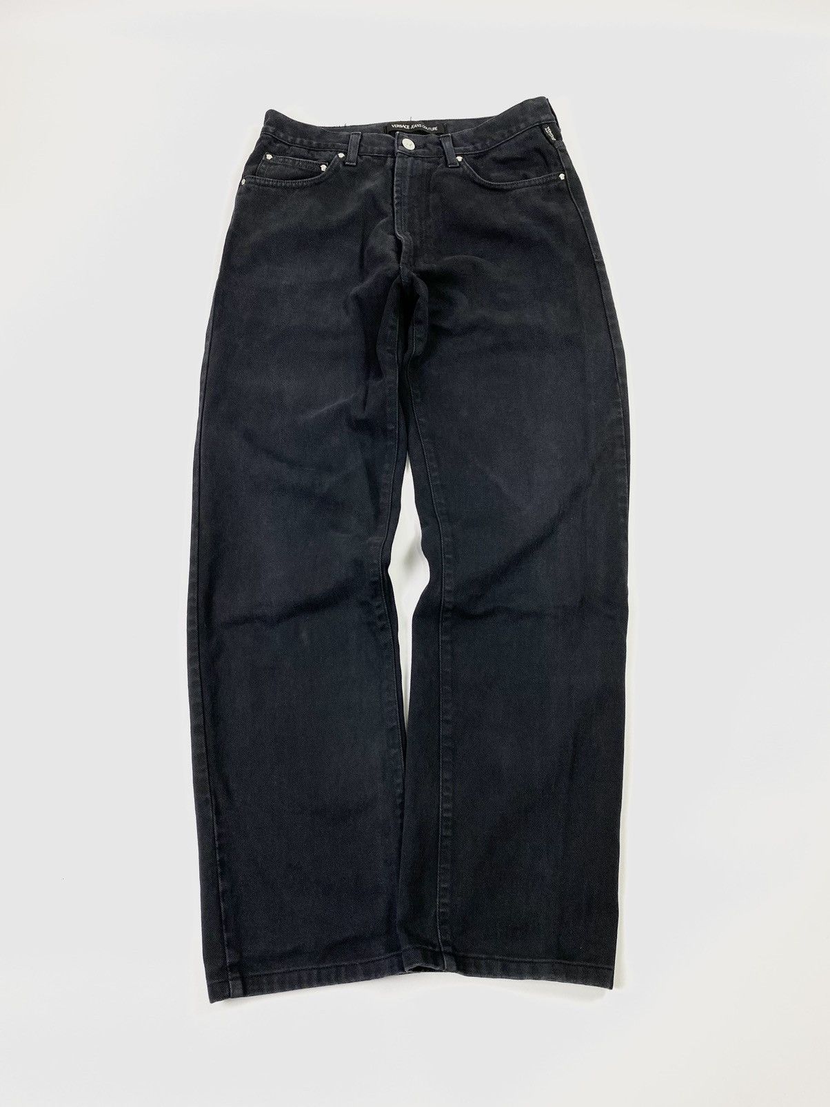 Versace Jeans Couture versace black jeans pant Size US 28 / EU 44 - 2 Thumbnail