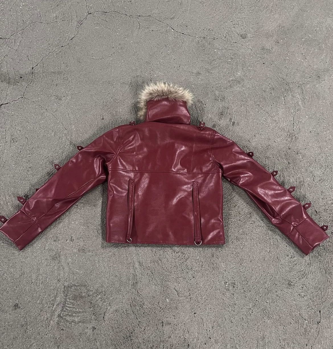 Other (RARE) Brahim Hafza Red Bondage Jacket Size US M / EU 48-50 / 2 - 4 Thumbnail