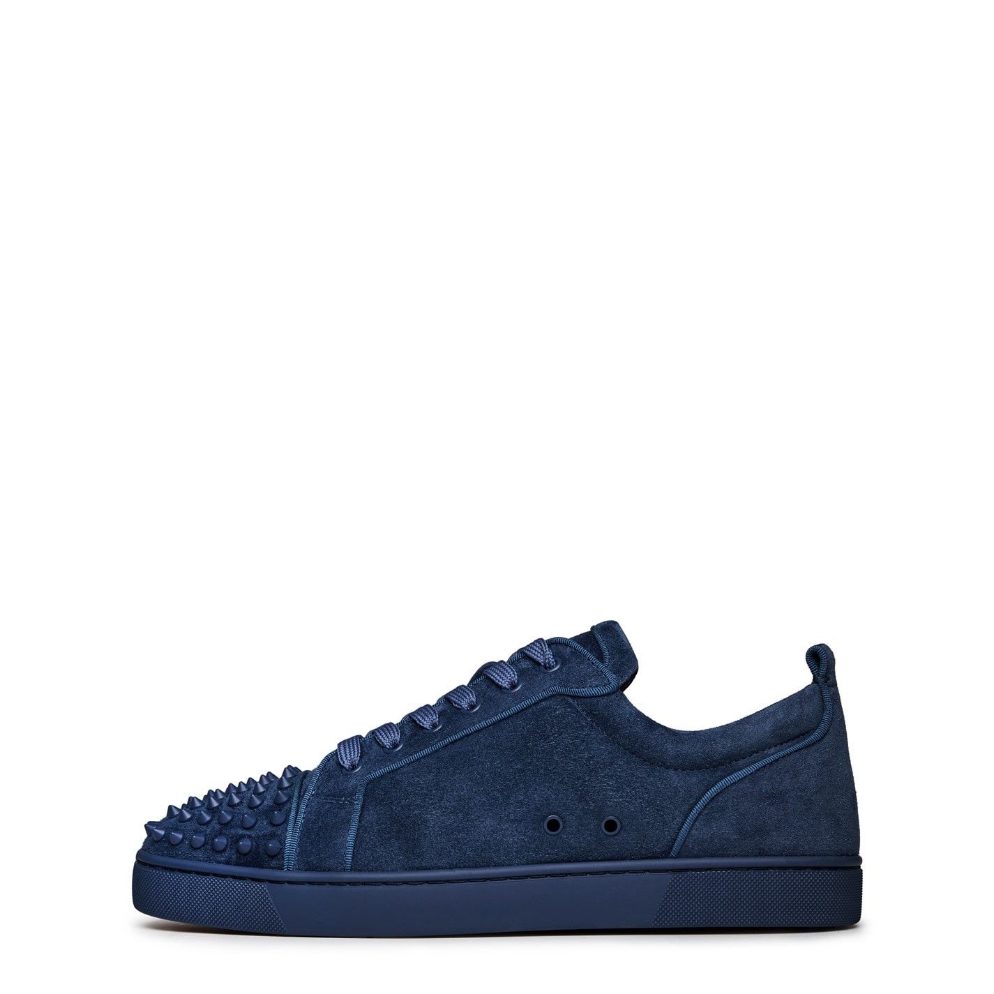 Christian Louboutin Men'S Louis Junior Spikes Suede Trainers Size US 11 / EU 44 - 3 Thumbnail