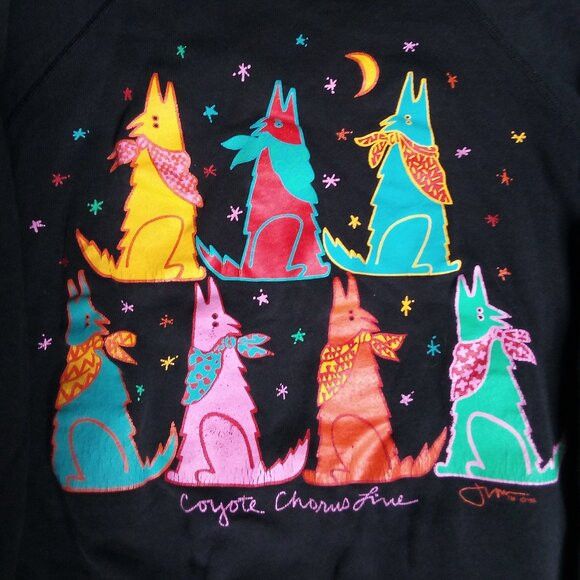 Hanes Vintage 80s Coyote Chorus Line Southwest Crewneck Sweatshirt Size US M / EU 48-50 / 2 - 1 Thumbnail