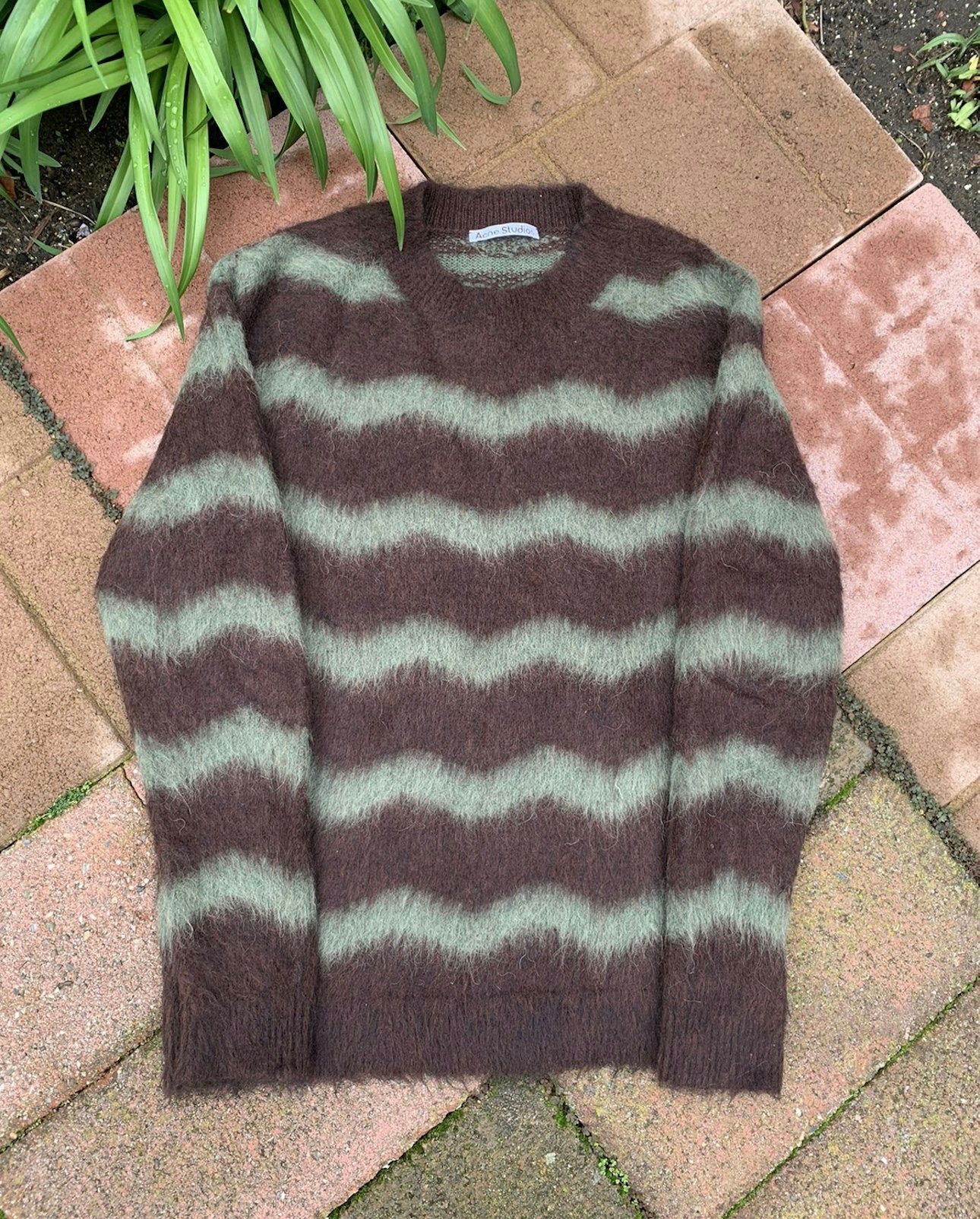 Pre-owned Acne Studios Grail  Chocolate Mint Swirl Sweater In Multicolor