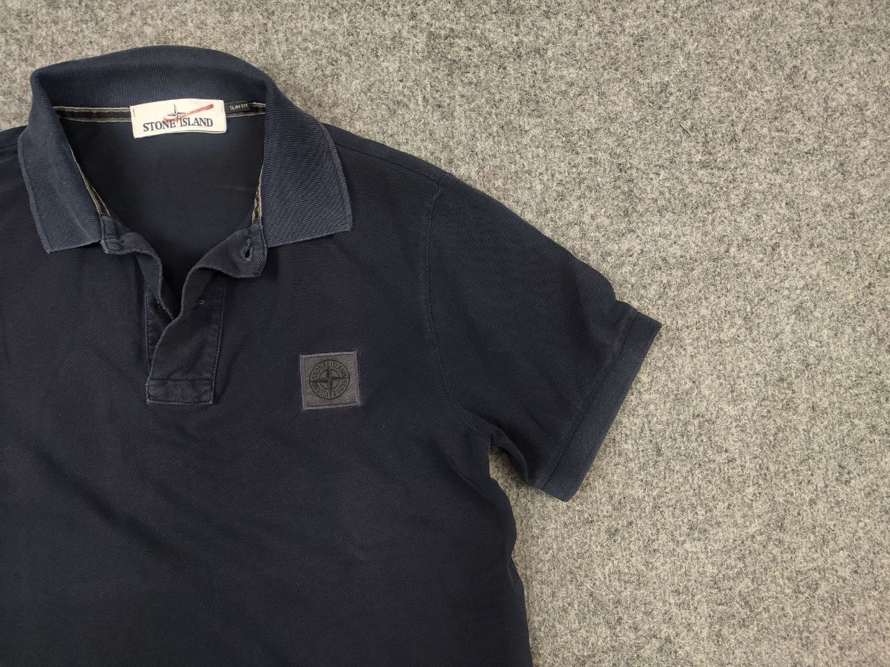 Vintage Stone Island patch program polo t shirt Navy Pigment Dyed Size US S / EU 44-46 / 1 - 5 Thumbnail