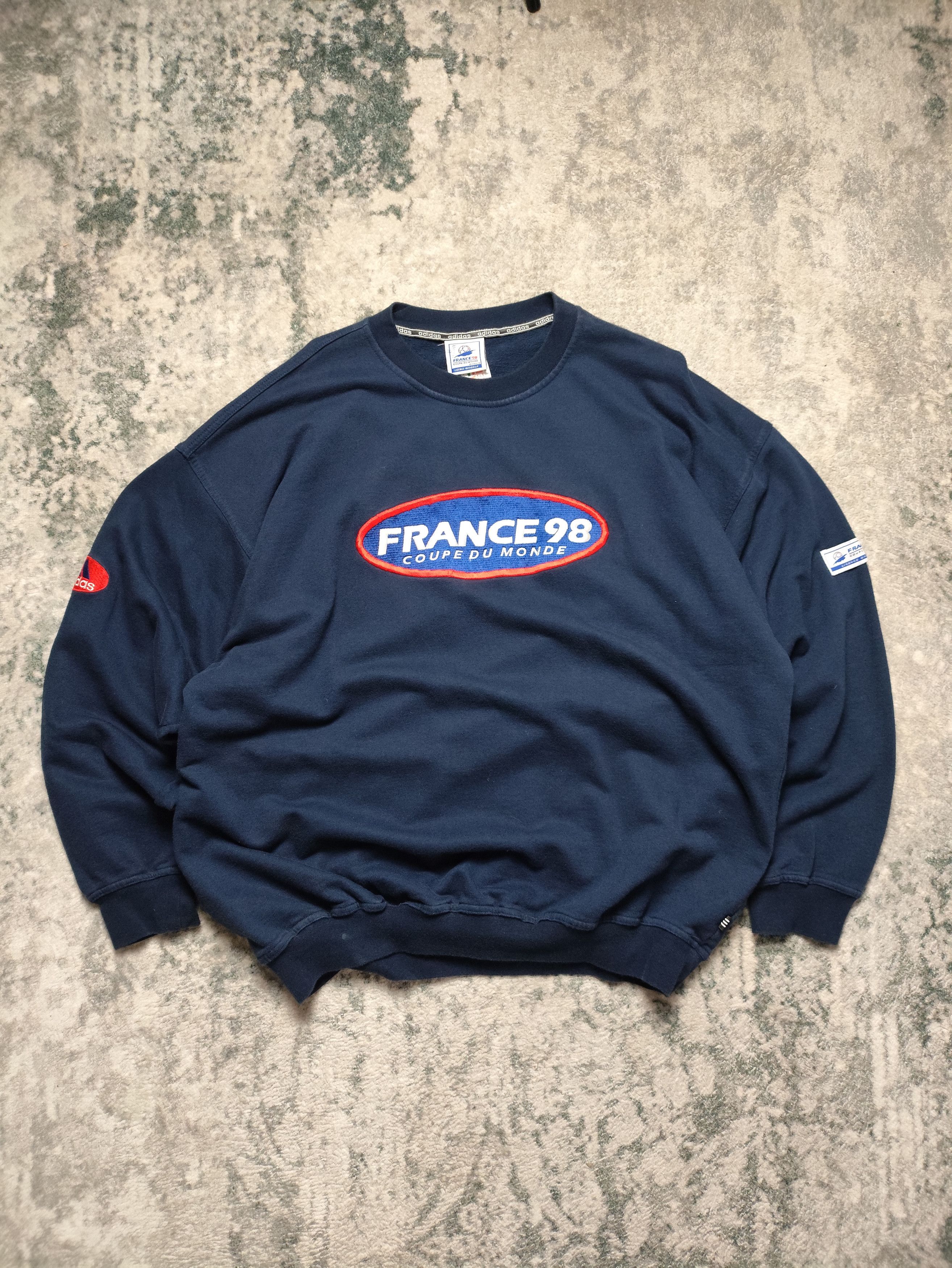 Adidas Vintage 98’s France Coupe Du Monde Sweatshirt Crewneck Size US XL / EU 56 / 4 - 1 Thumbnail