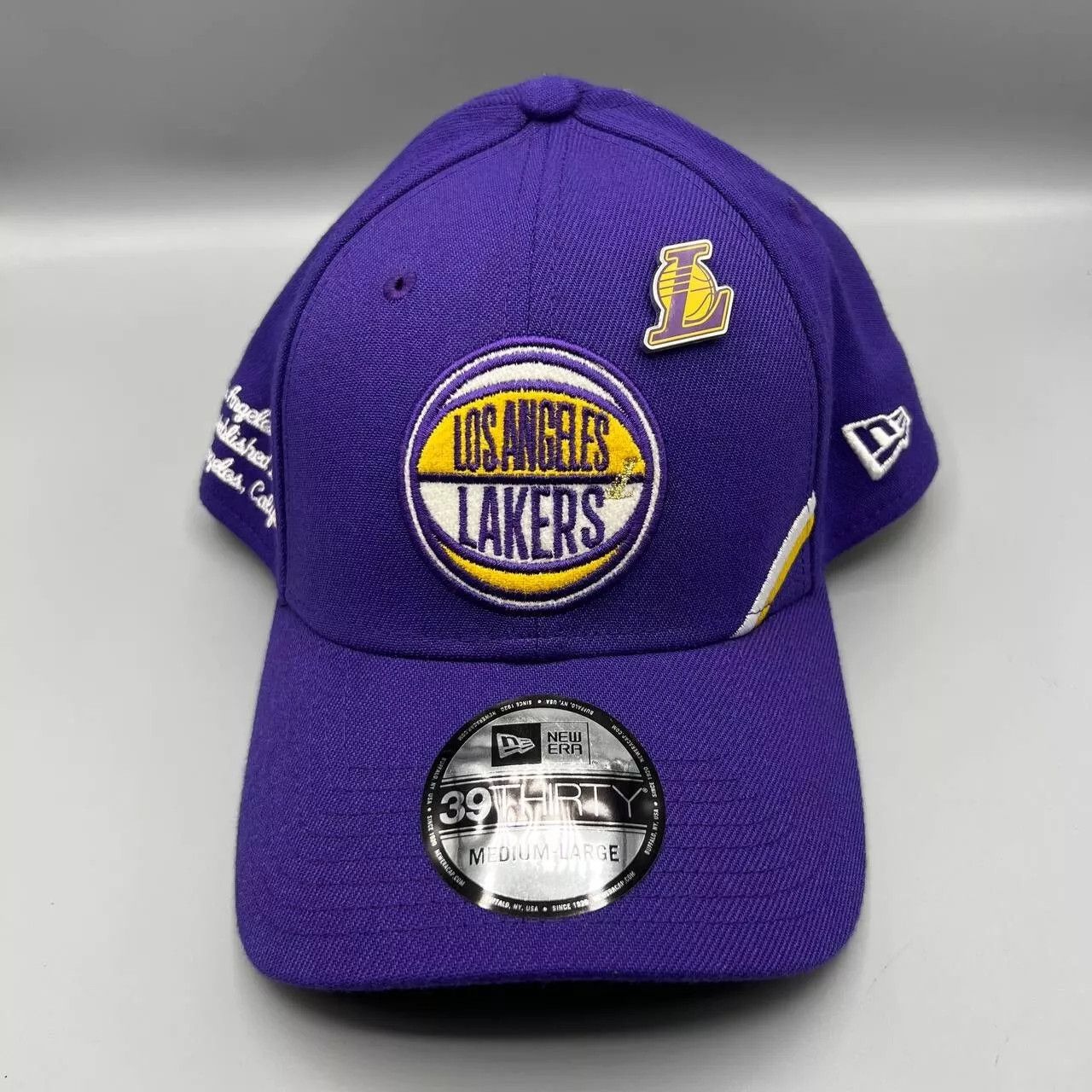 New Era Los Angeles LA Lakers Hat Men M-L Stretch Fitted Cap New Size ONE SIZE - 1 Thumbnail